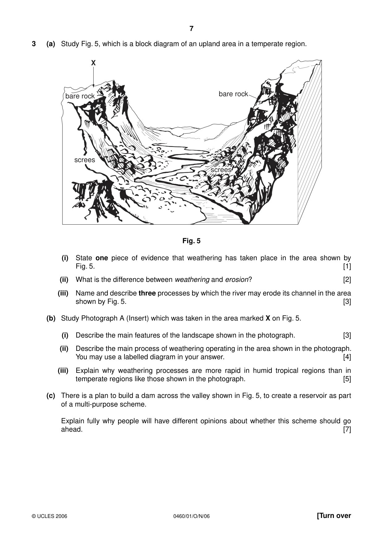 Cambridge IGCSE Geography 0460 2006 Oct/Nov Paper 1 · Variant 1 question paper, page 7 of 16