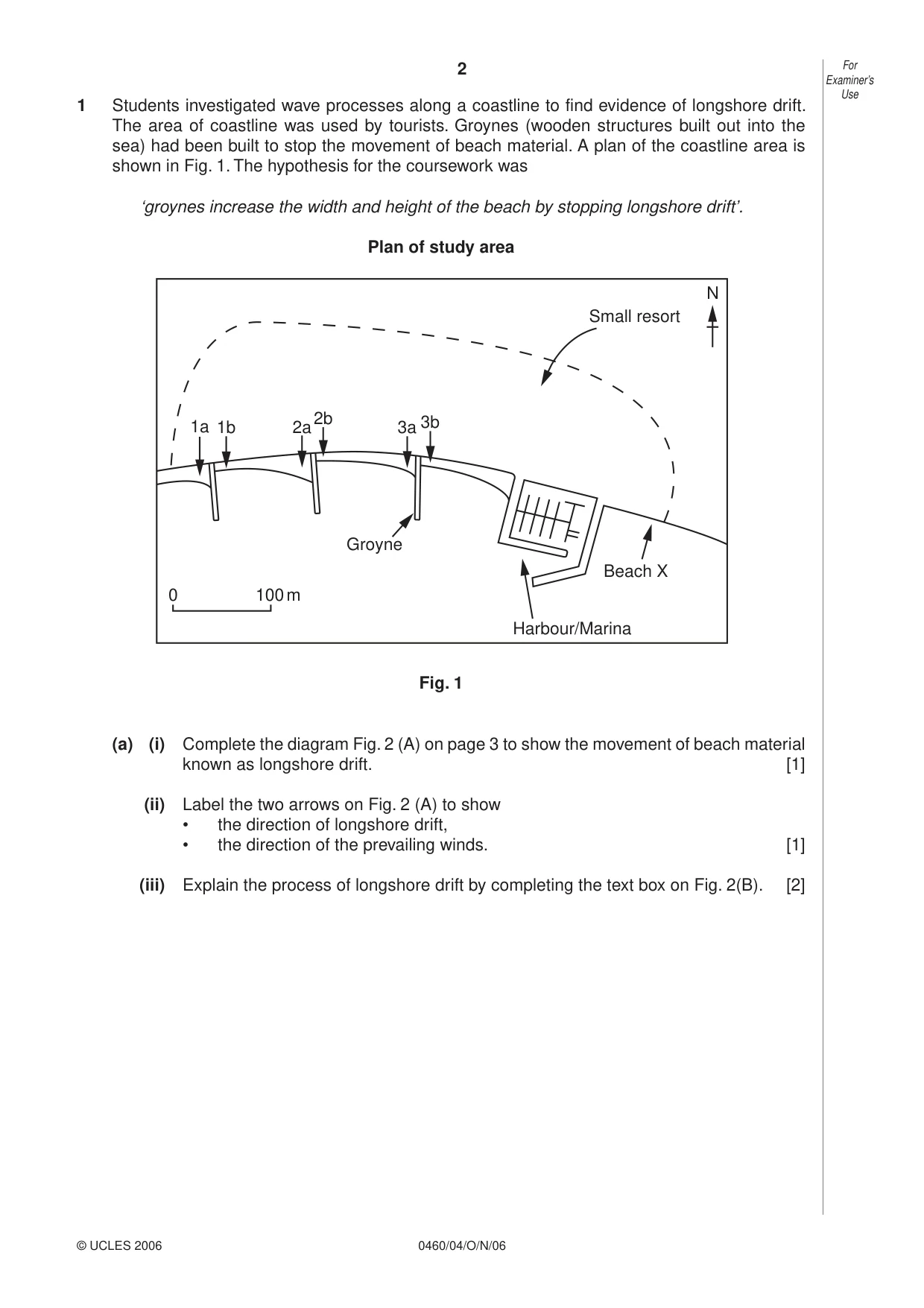 Cambridge IGCSE Geography 0460 2006 Oct/Nov Paper 4 · Variant 1 question paper, page 2 of 12