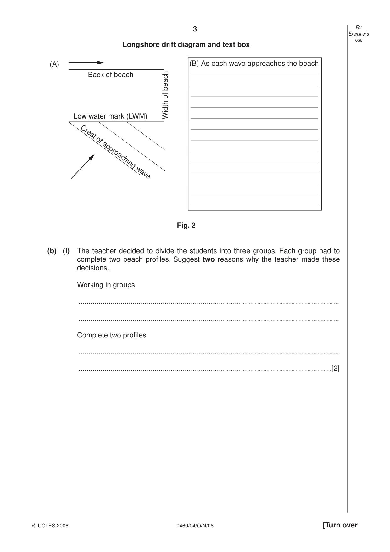 Cambridge IGCSE Geography 0460 2006 Oct/Nov Paper 4 · Variant 1 question paper, page 3 of 12