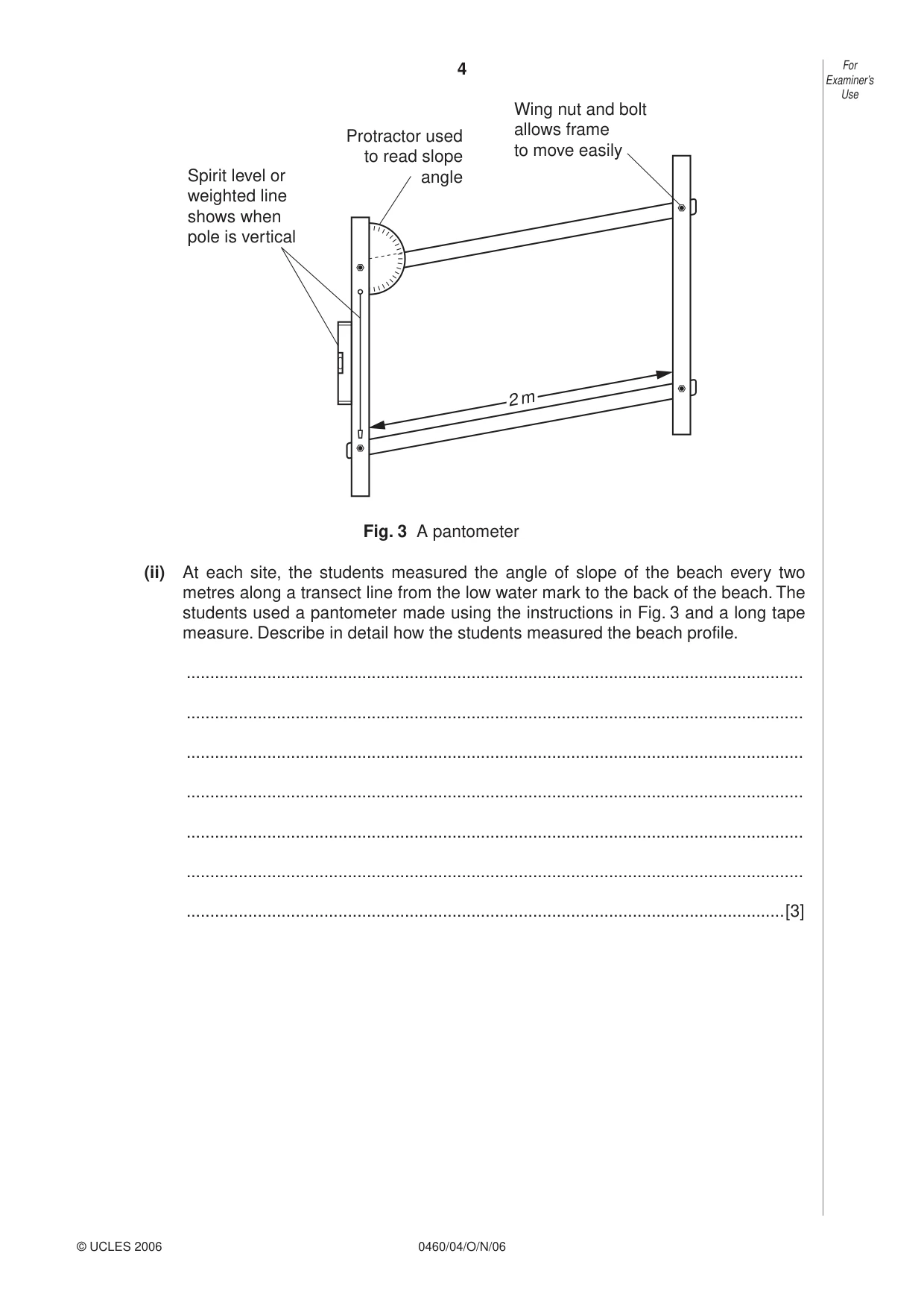 Cambridge IGCSE Geography 0460 2006 Oct/Nov Paper 4 · Variant 1 question paper, page 4 of 12