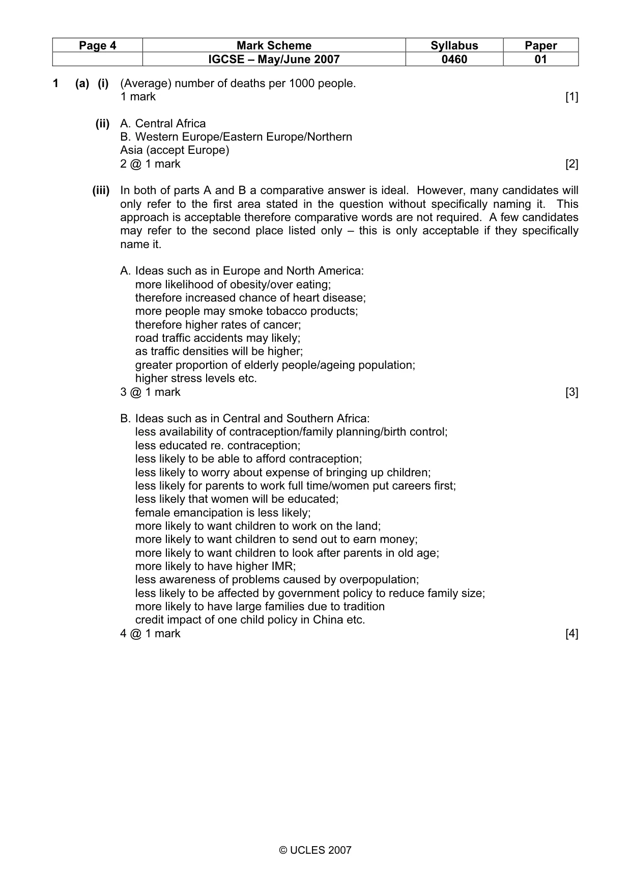 Mark scheme, page 4 of 13