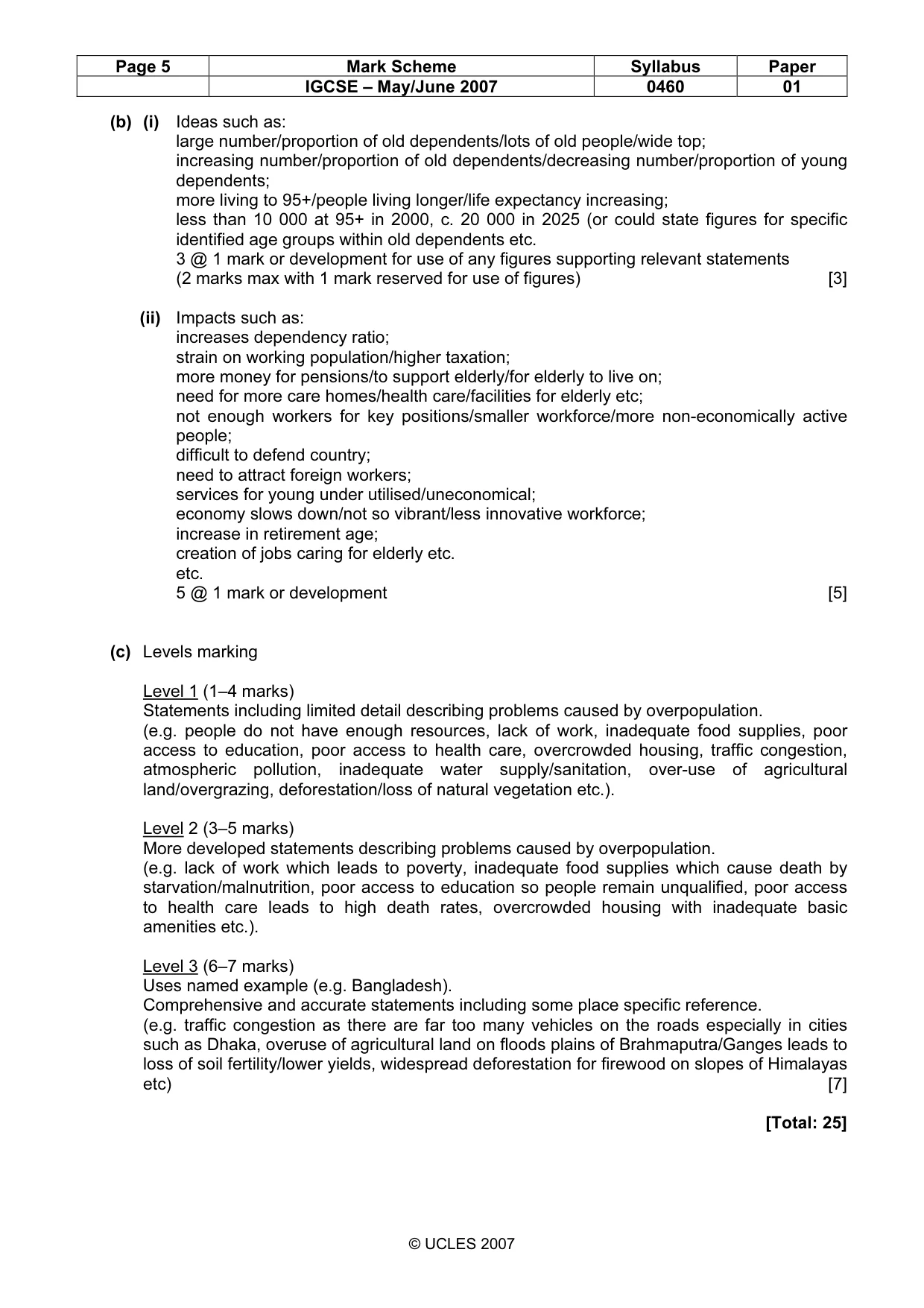 Mark scheme, page 5 of 13