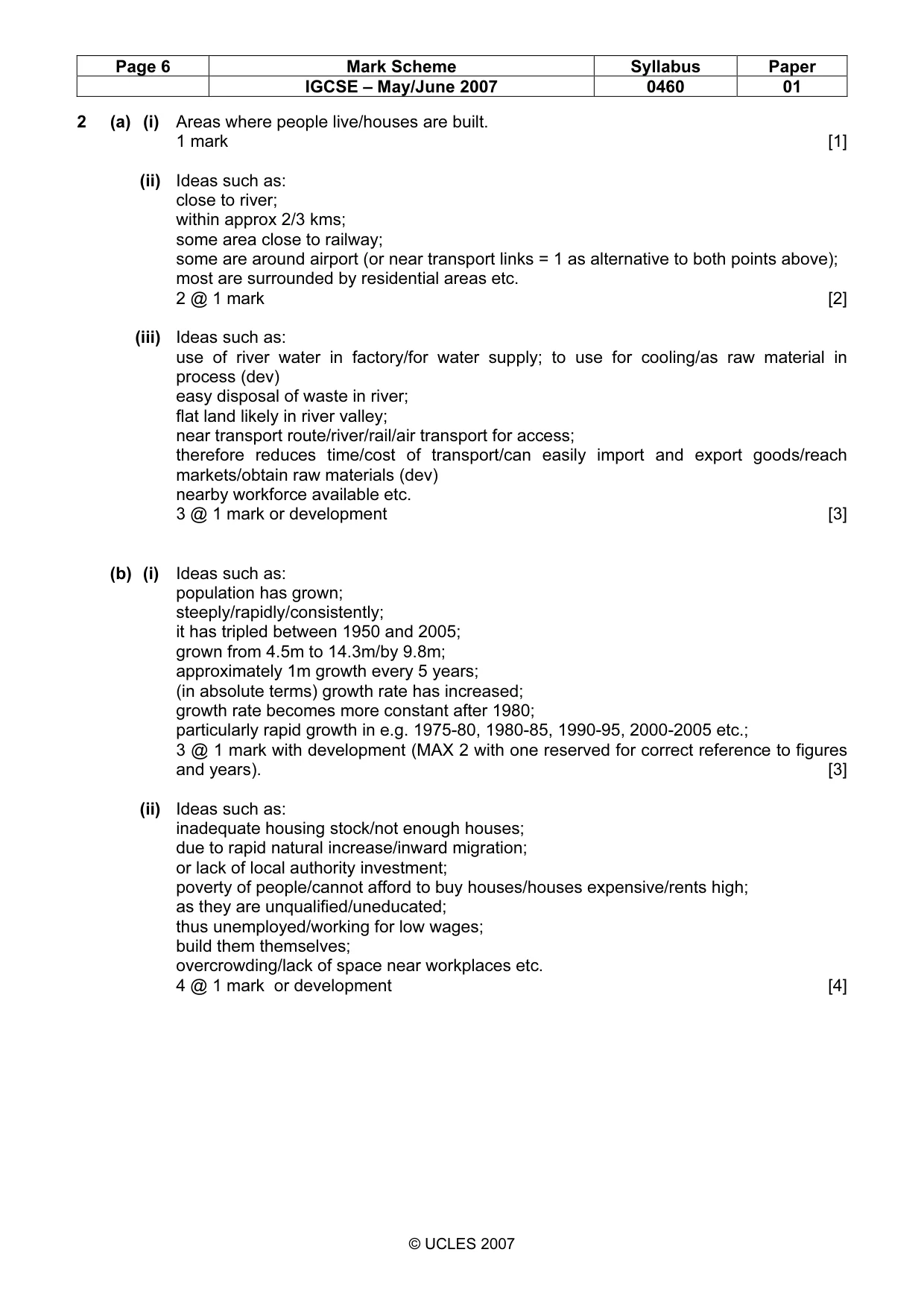 Mark scheme, page 6 of 13