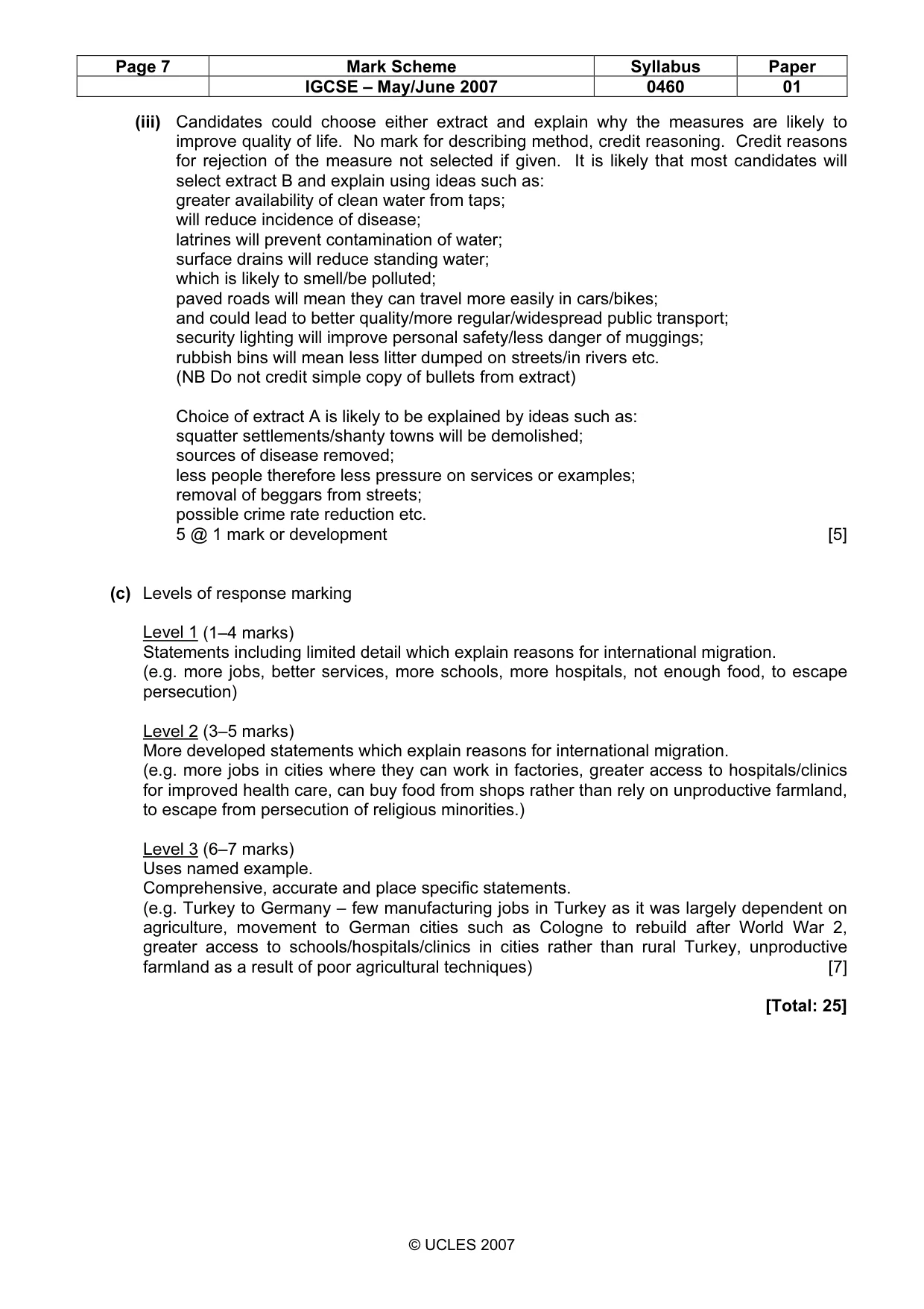 Mark scheme, page 7 of 13