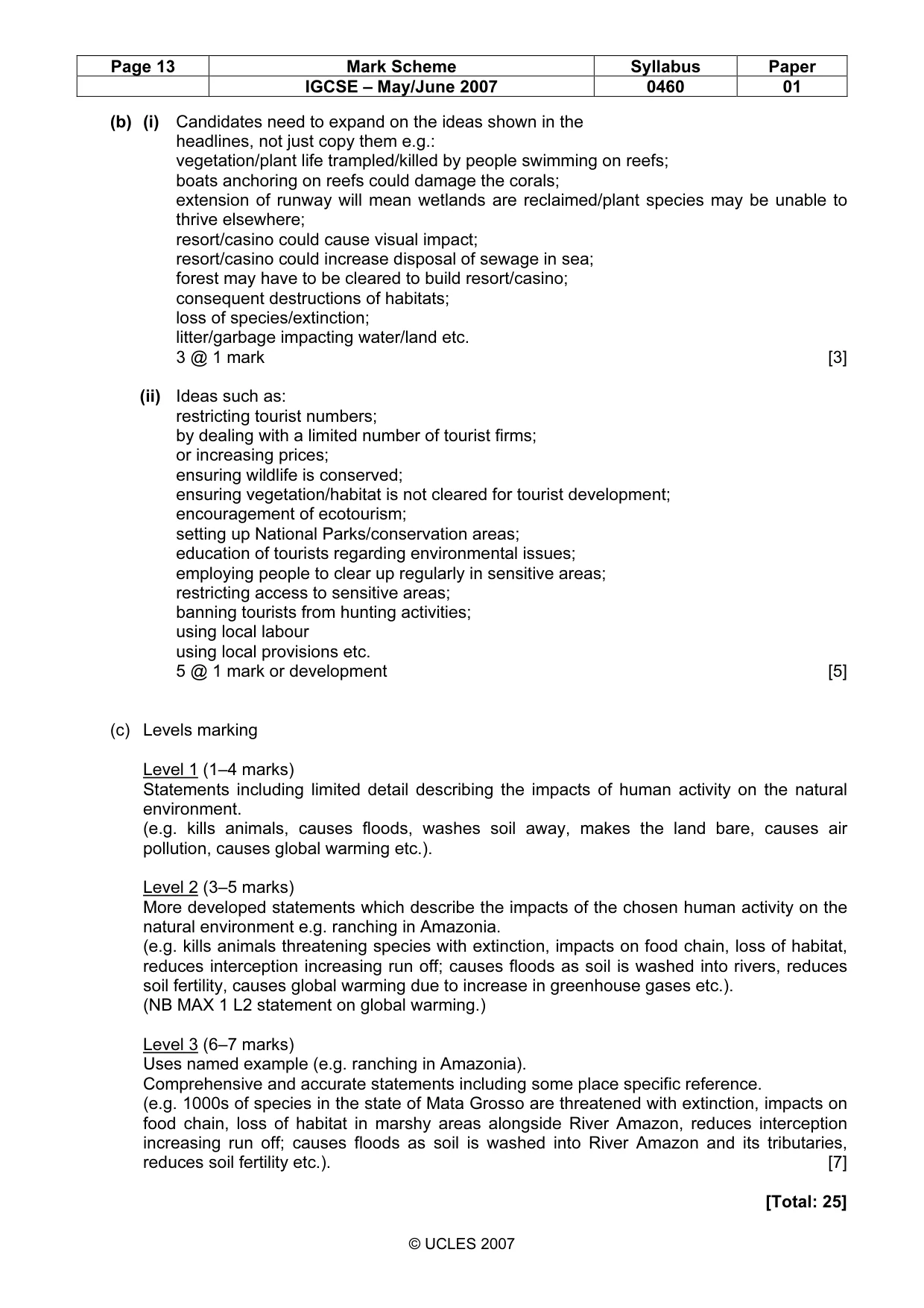Mark scheme, page 13 of 13