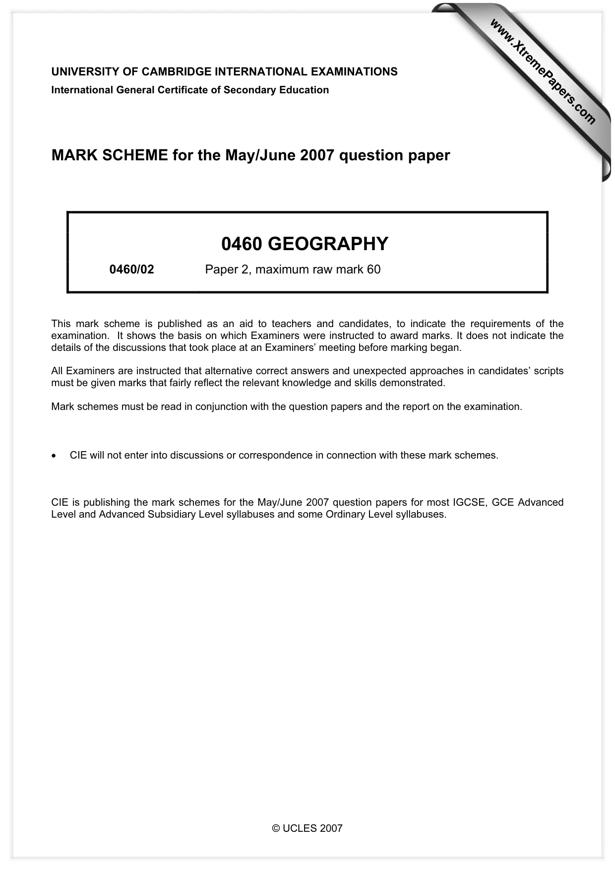 Mark scheme, page 1 of 7