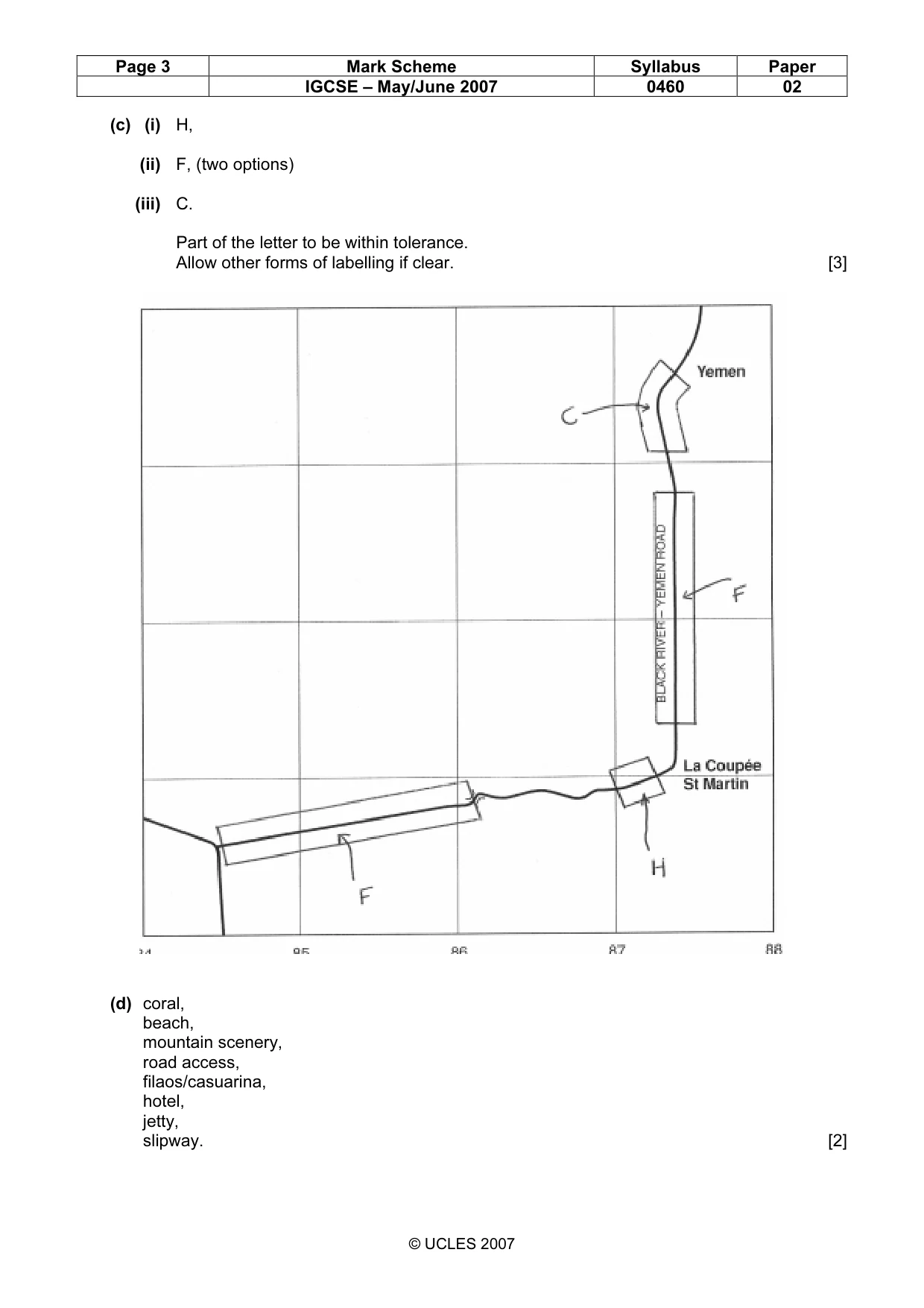 Mark scheme, page 3 of 7