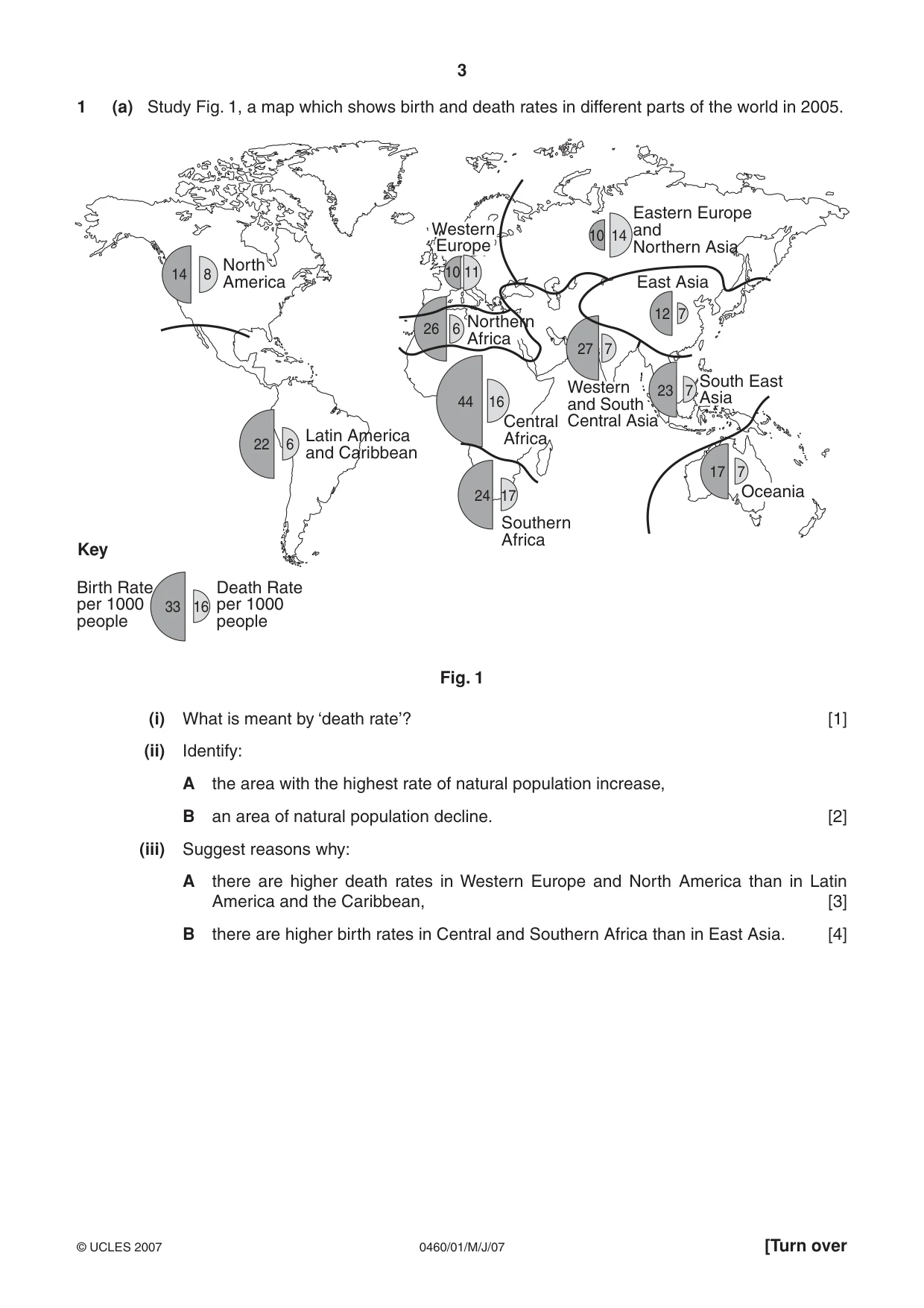 Cambridge IGCSE Geography 0460 2007 May/June Paper 1 · Variant 1 question paper, page 3 of 16