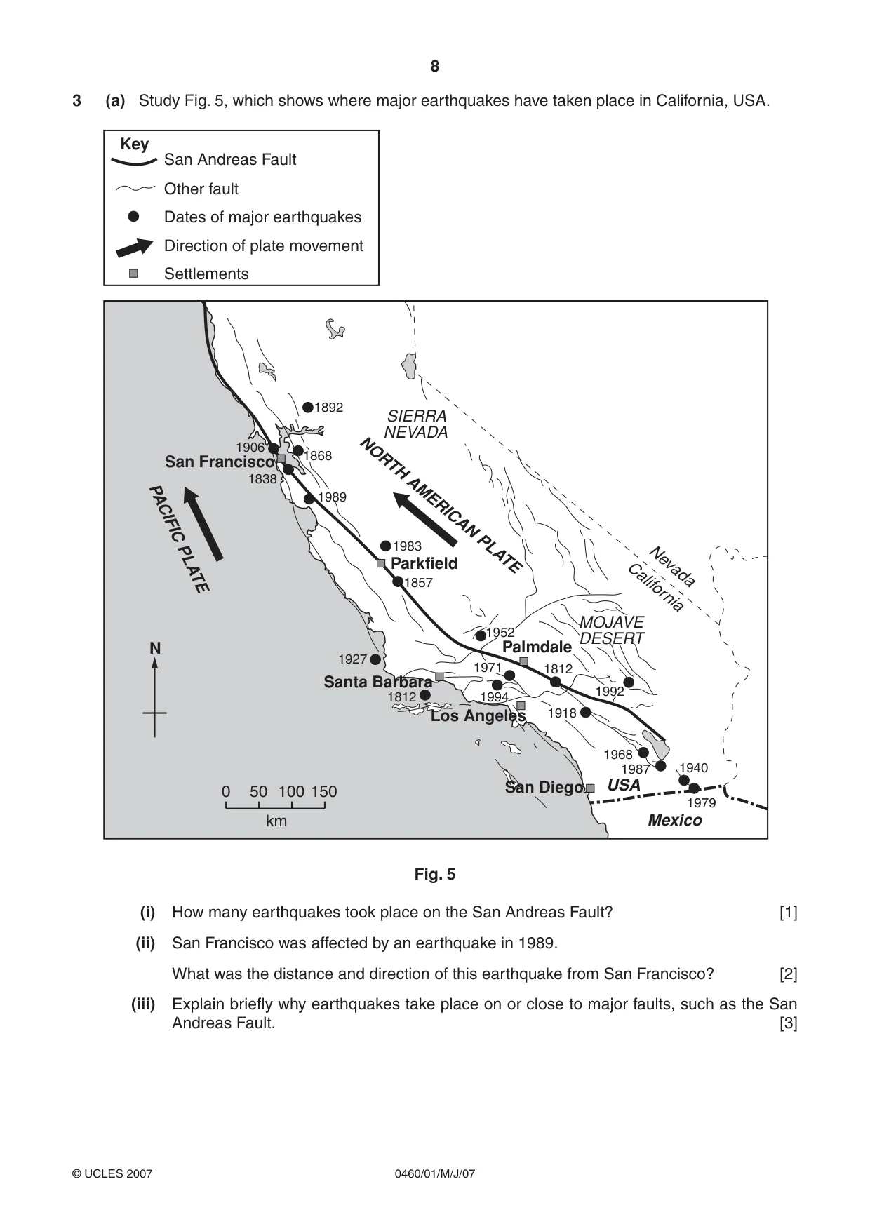 Cambridge IGCSE Geography 0460 2007 May/June Paper 1 · Variant 1 question paper, page 8 of 16