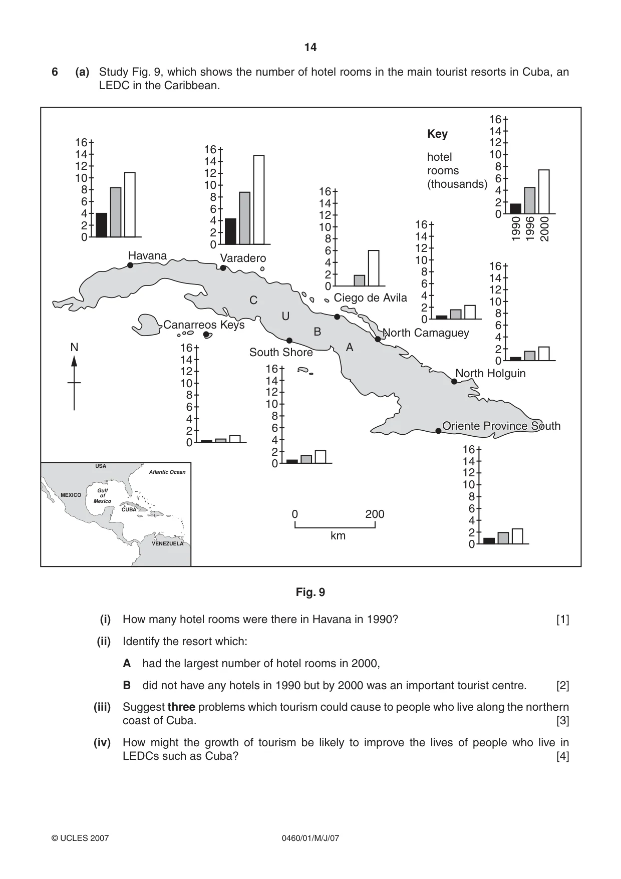 Cambridge IGCSE Geography 0460 2007 May/June Paper 1 · Variant 1 question paper, page 14 of 16