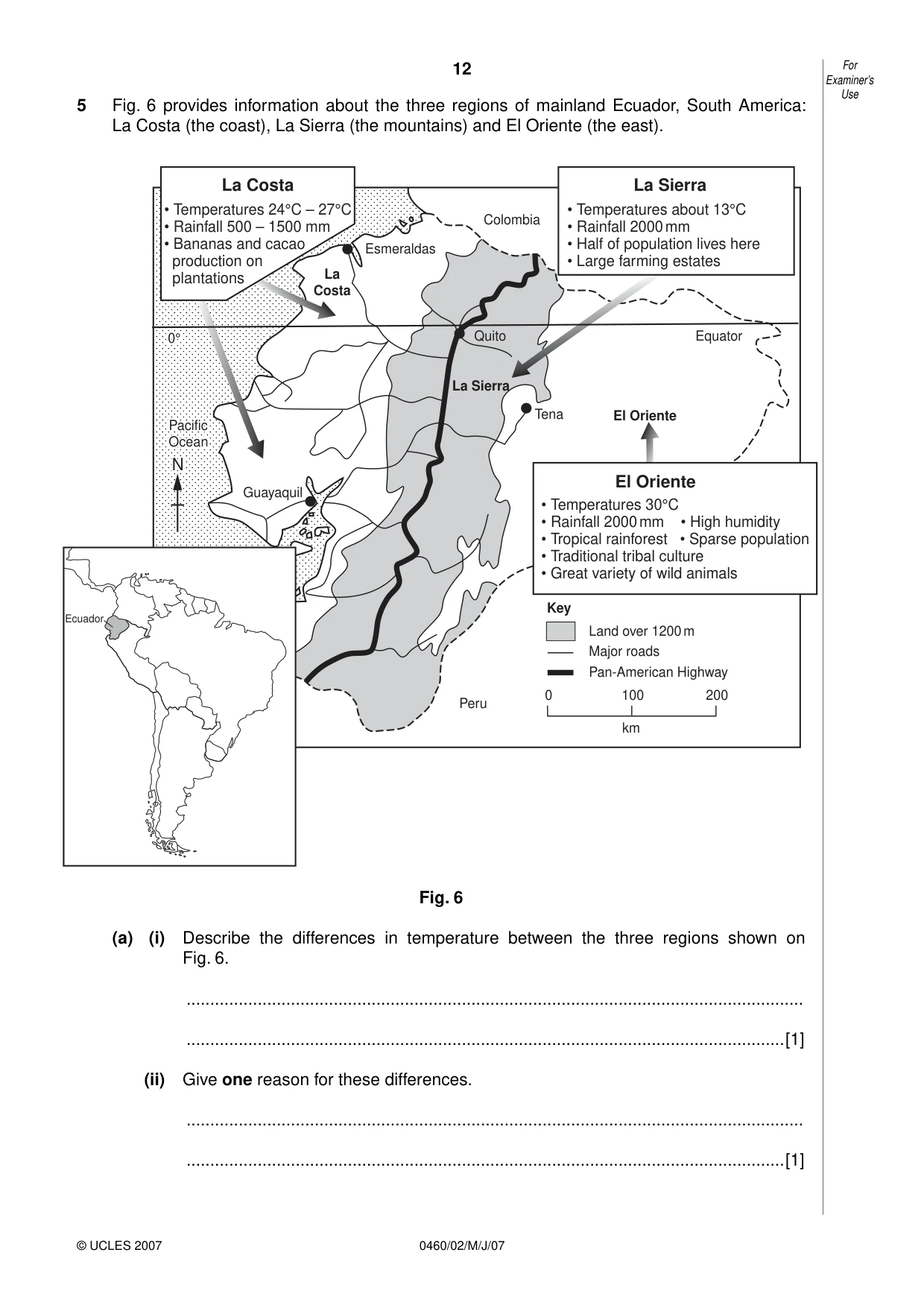 Cambridge IGCSE Geography 0460 2007 May/June Paper 2 · Variant 1 question paper, page 12 of 16