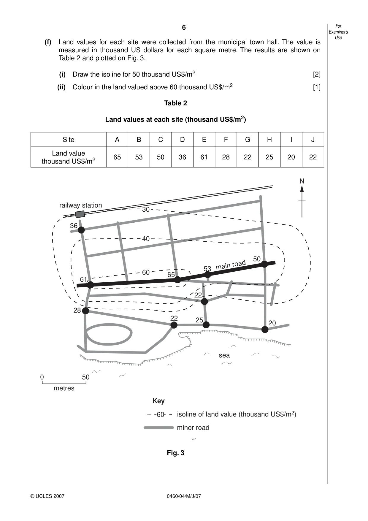 Cambridge IGCSE Geography 0460 2007 May/June Paper 4 · Variant 1 question paper, page 6 of 16