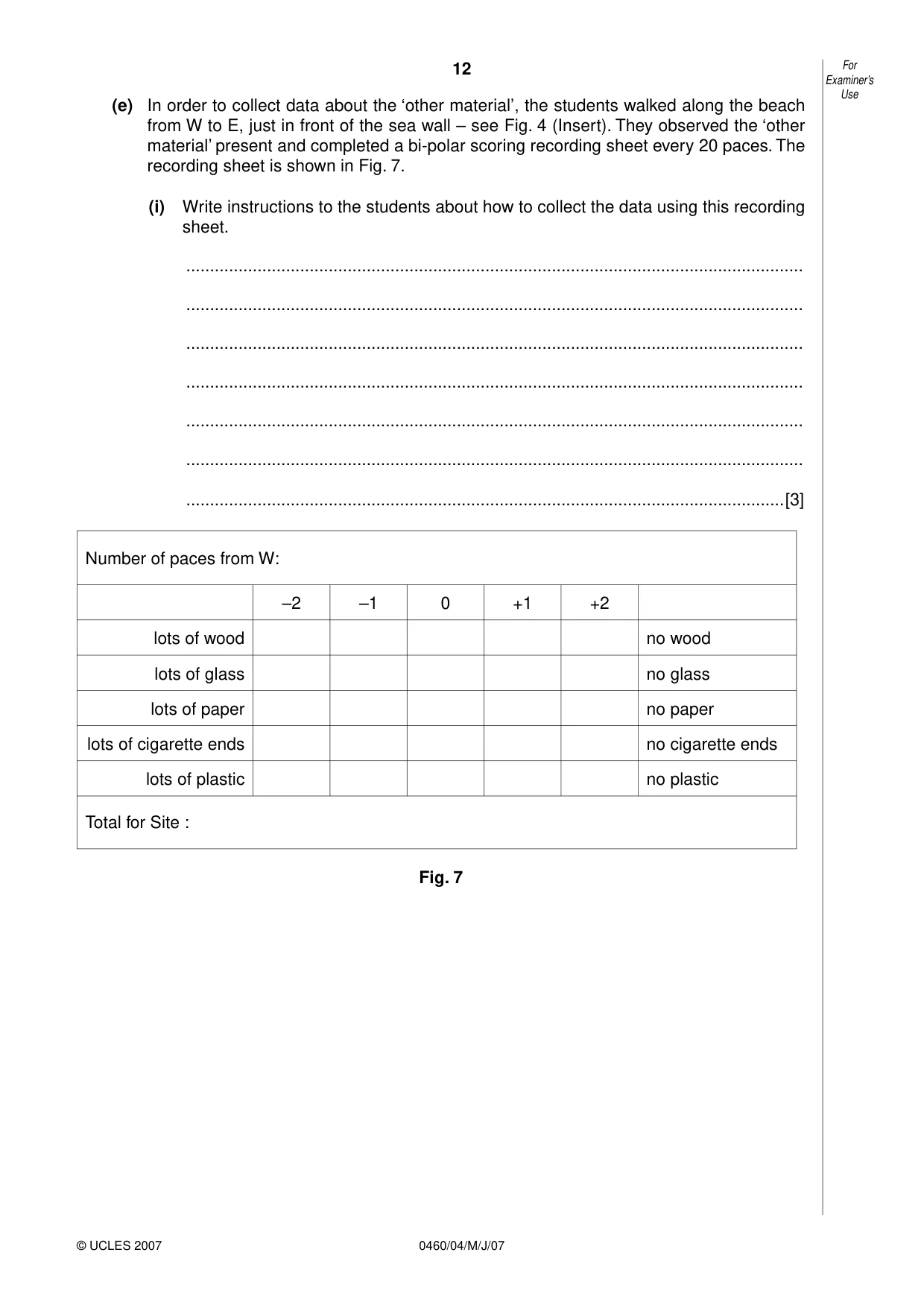 Cambridge IGCSE Geography 0460 2007 May/June Paper 4 · Variant 1 question paper, page 12 of 16