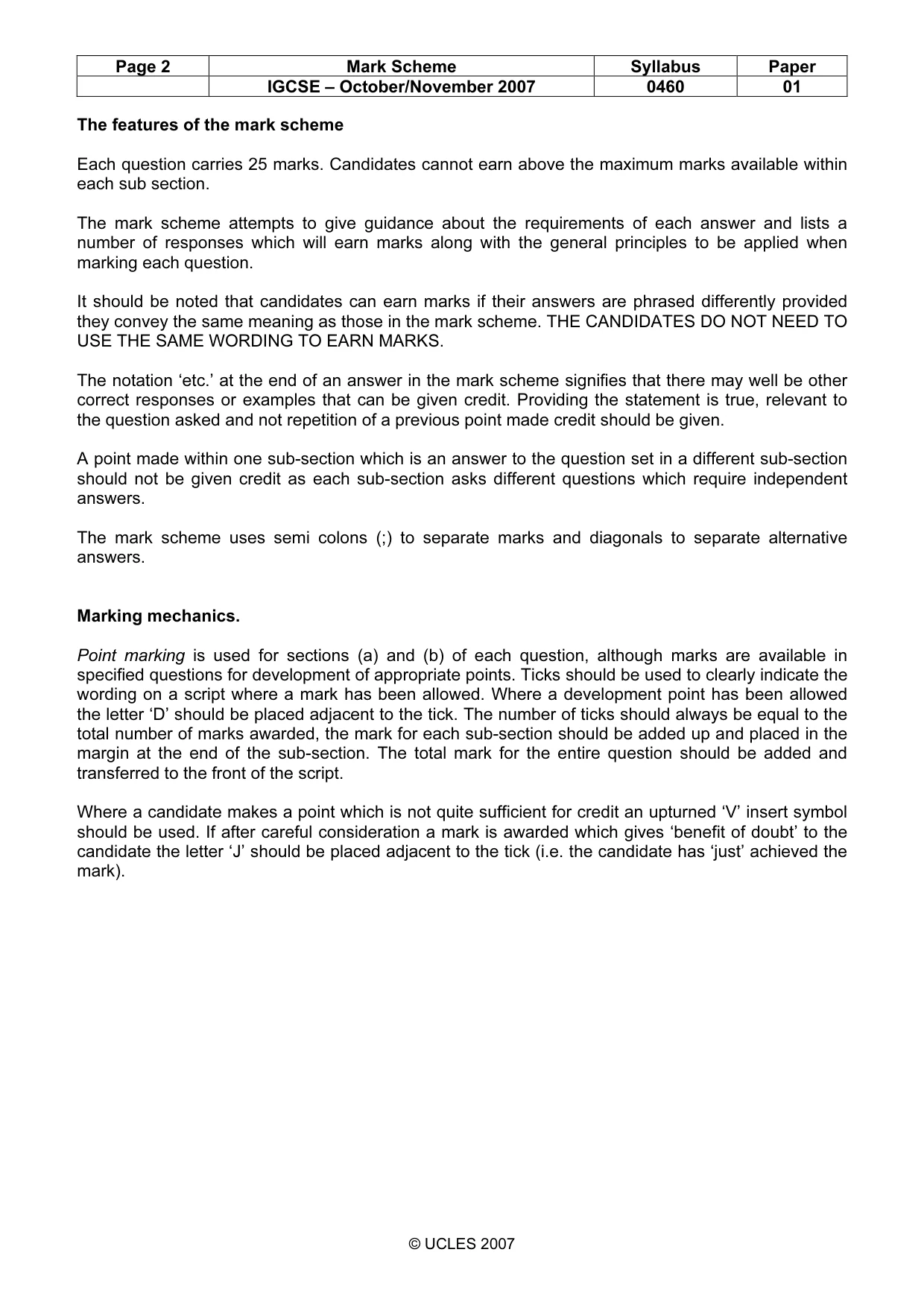 Mark scheme, page 2 of 13
