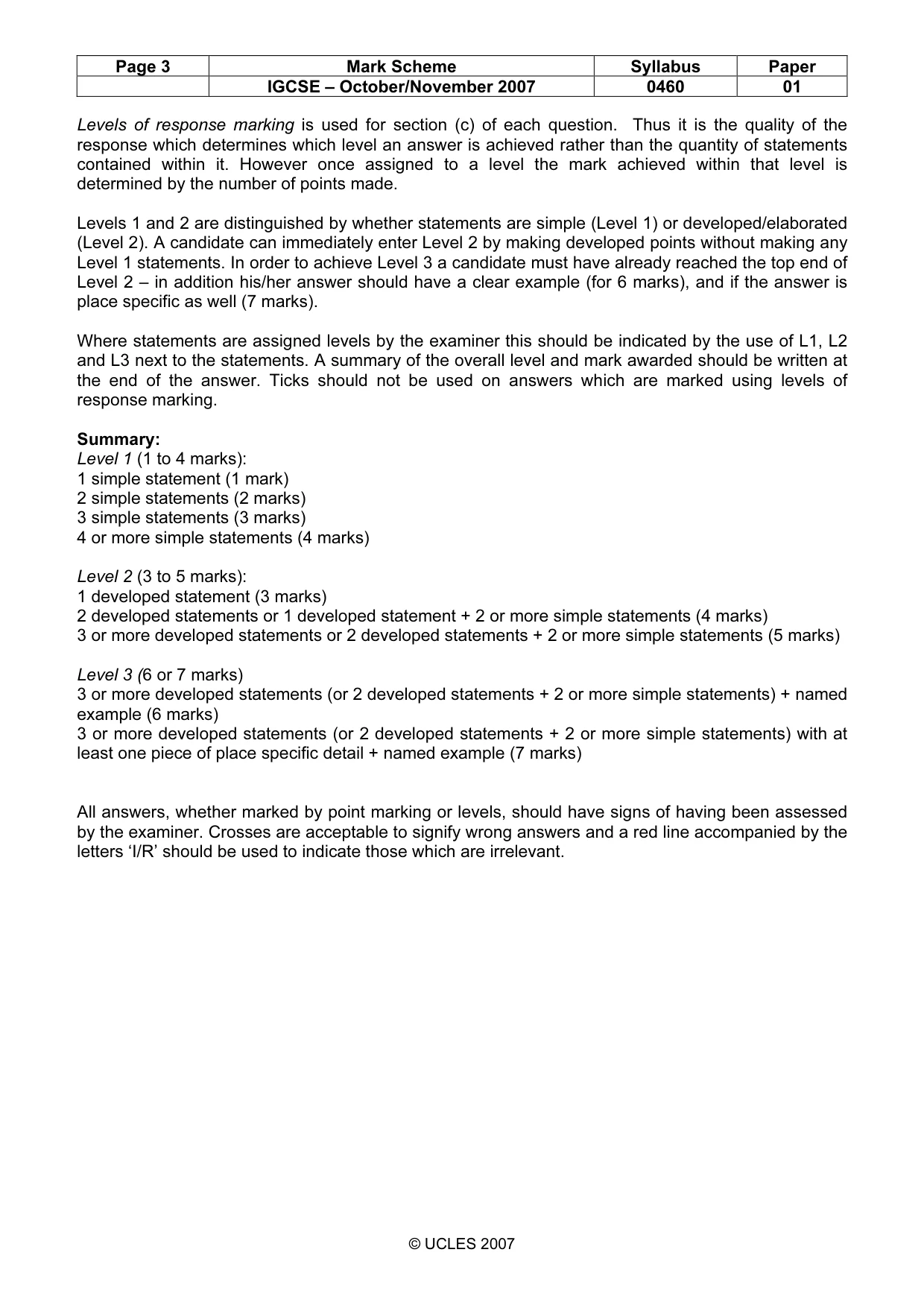 Mark scheme, page 3 of 13