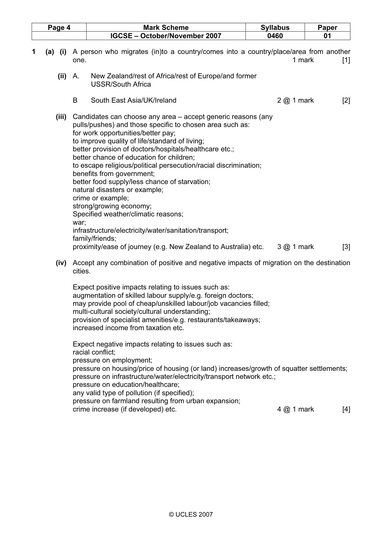 Mark scheme, page 4 of 13