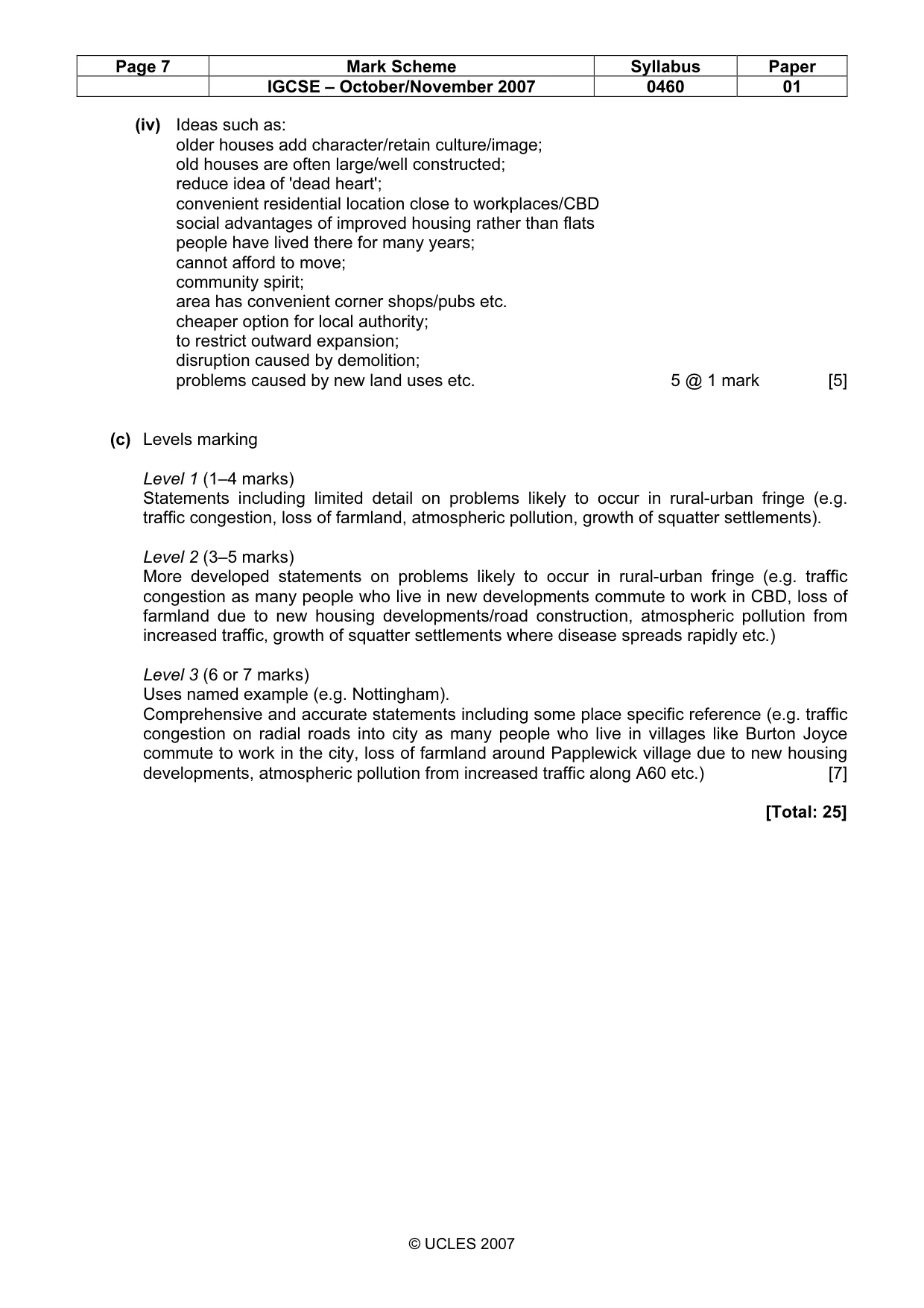 Mark scheme, page 7 of 13
