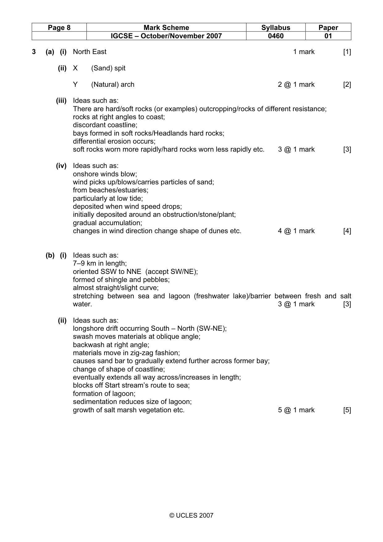 Mark scheme, page 8 of 13
