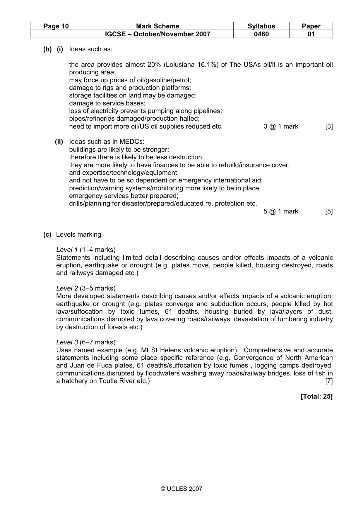 Mark scheme, page 10 of 13