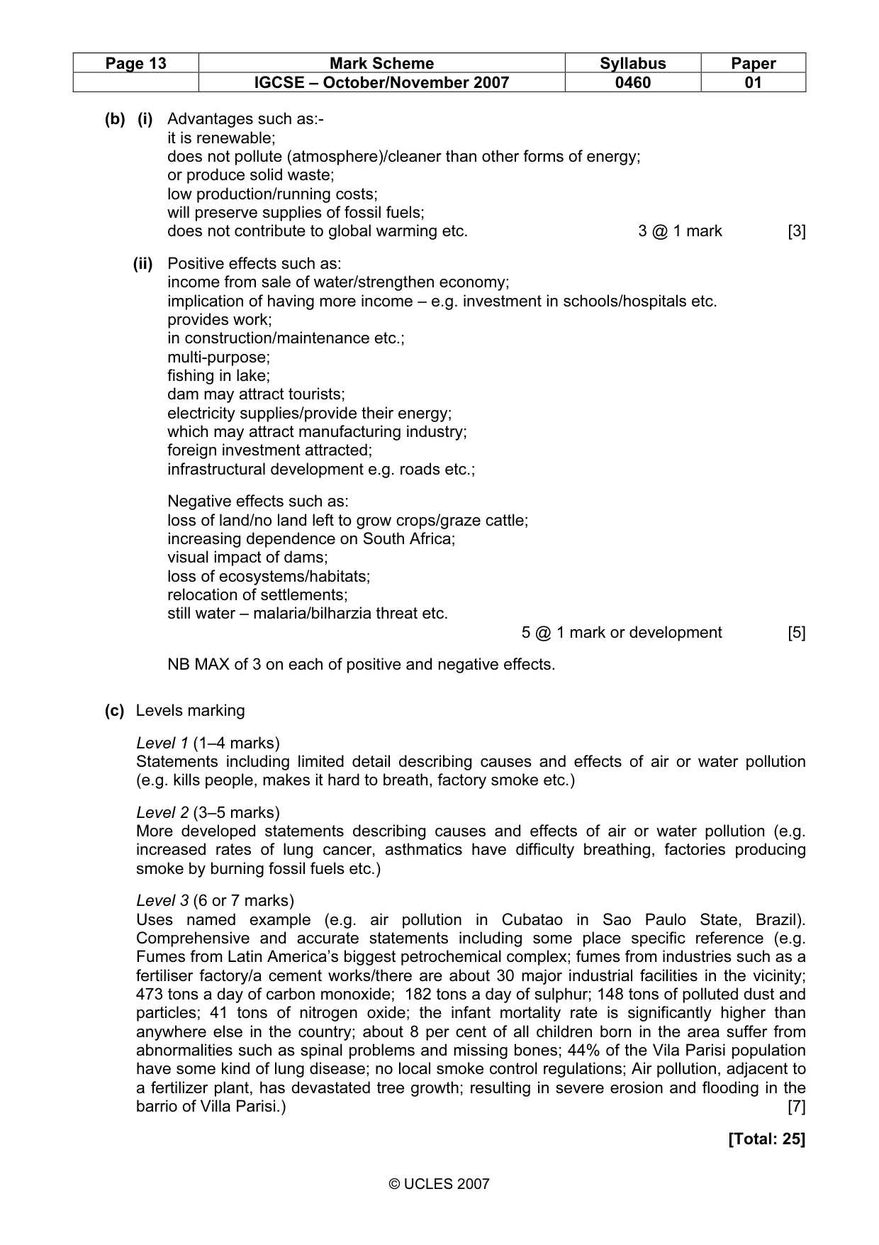 Mark scheme, page 13 of 13