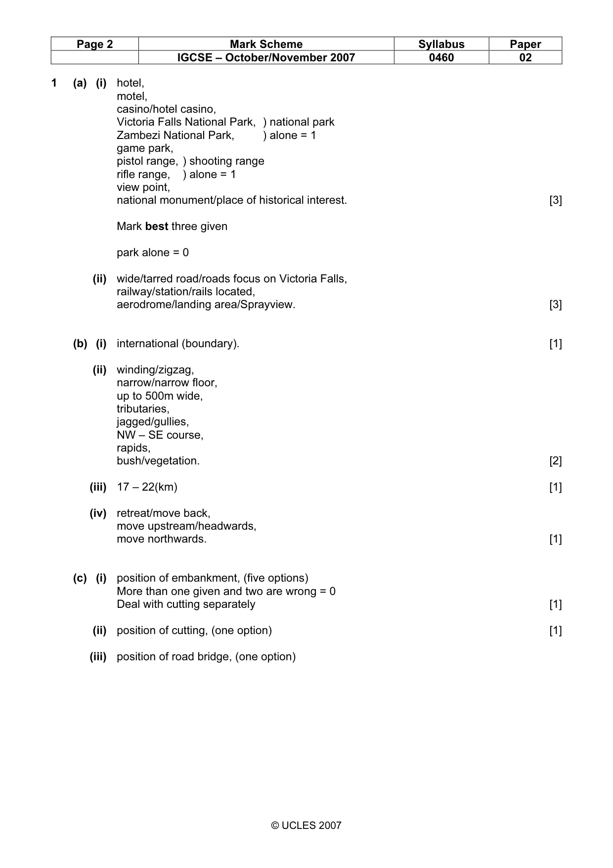 Mark scheme, page 2 of 11
