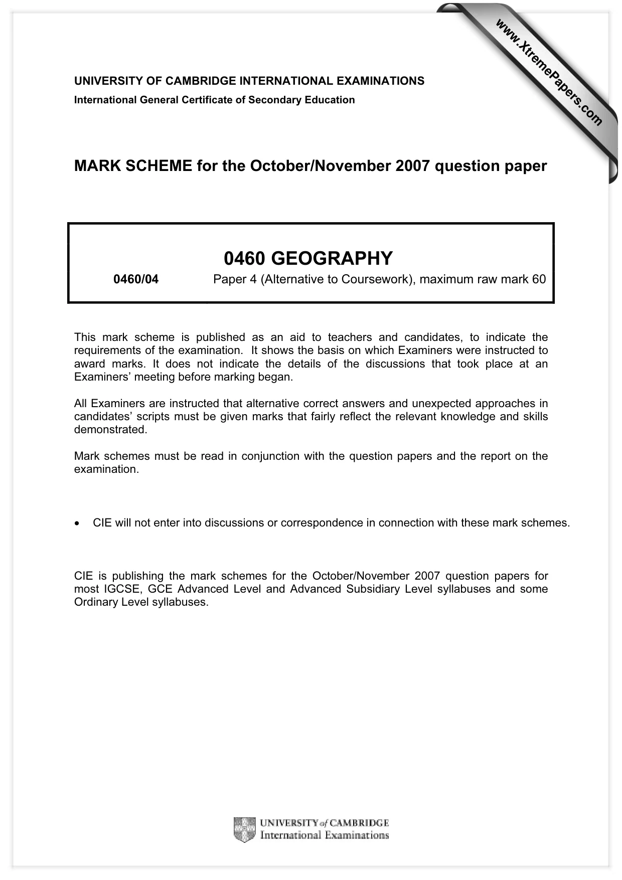 Mark scheme, page 1 of 5