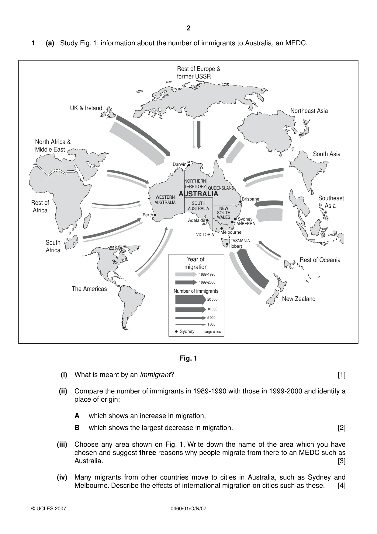 Cambridge IGCSE Geography 0460 2007 Oct/Nov Paper 1 · Variant 1 question paper, page 2 of 16