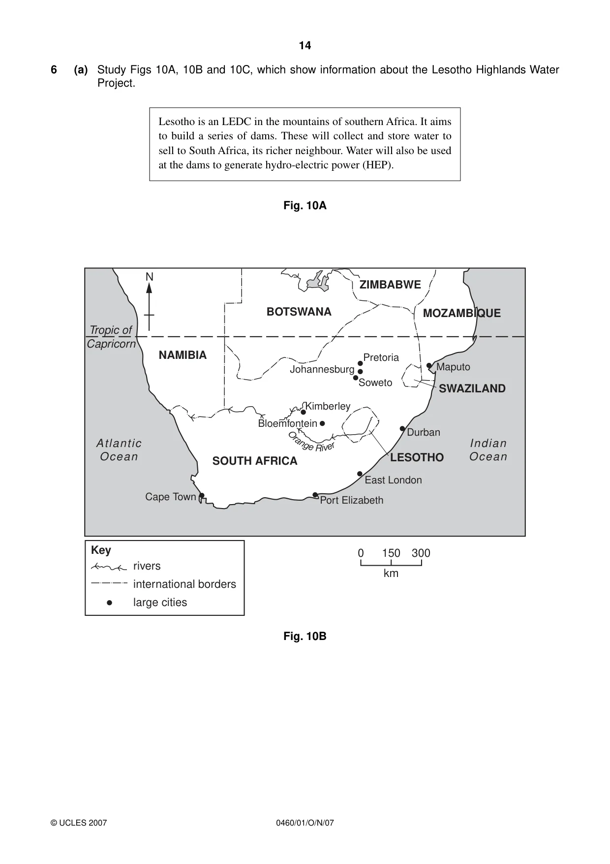 Cambridge IGCSE Geography 0460 2007 Oct/Nov Paper 1 · Variant 1 question paper, page 14 of 16