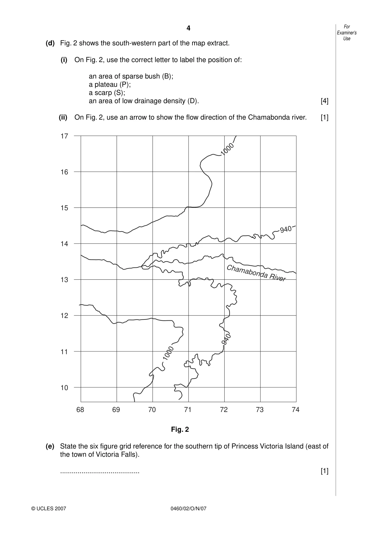 Cambridge IGCSE Geography 0460 2007 Oct/Nov Paper 2 · Variant 1 question paper, page 4 of 16