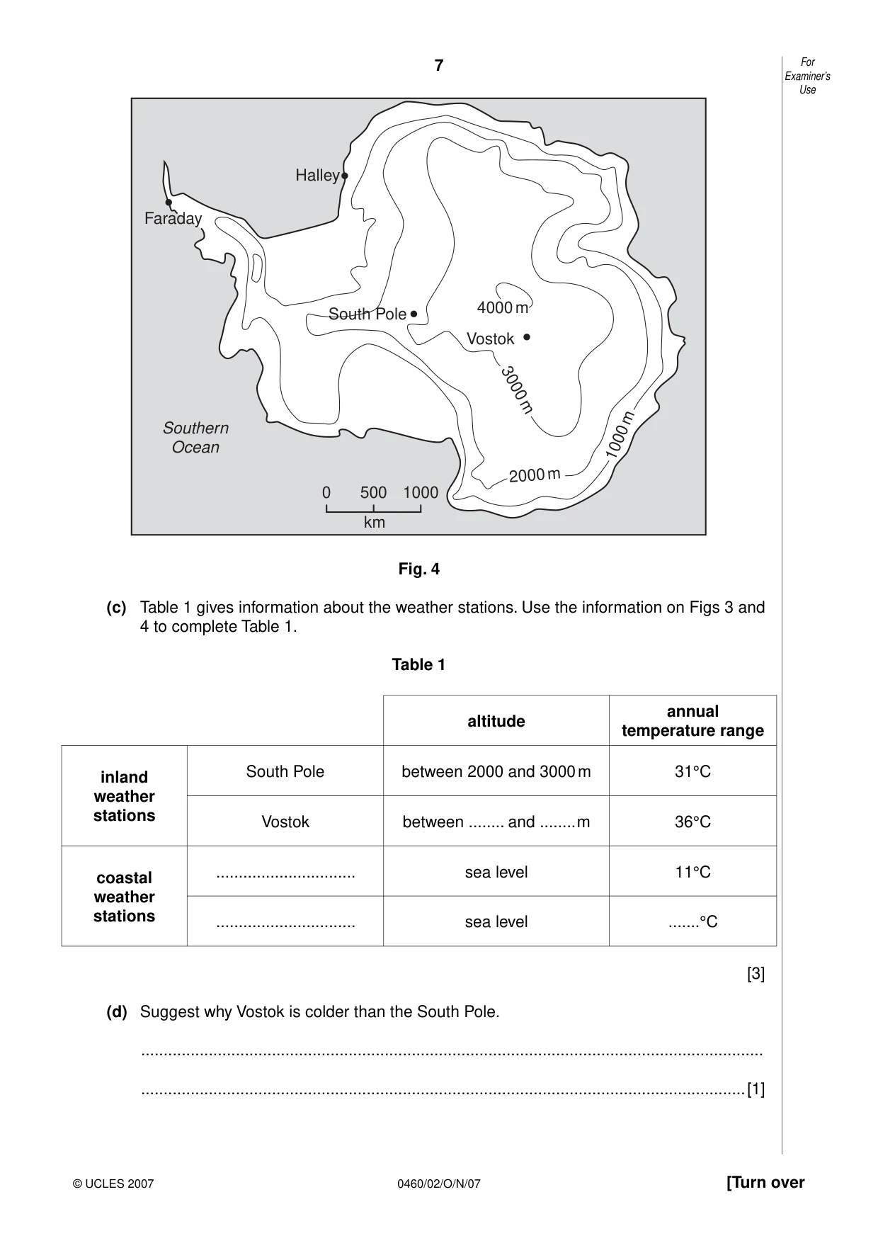 Cambridge IGCSE Geography 0460 2007 Oct/Nov Paper 2 · Variant 1 question paper, page 7 of 16