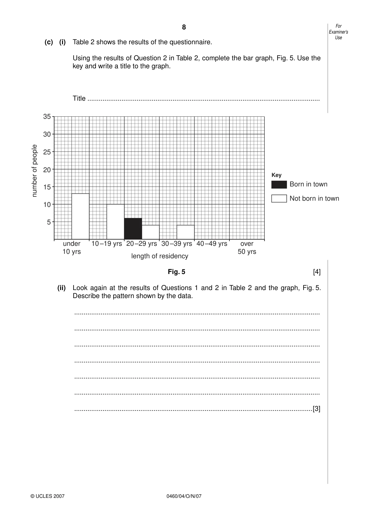 Cambridge IGCSE Geography 0460 2007 Oct/Nov Paper 4 · Variant 1 question paper, page 8 of 12