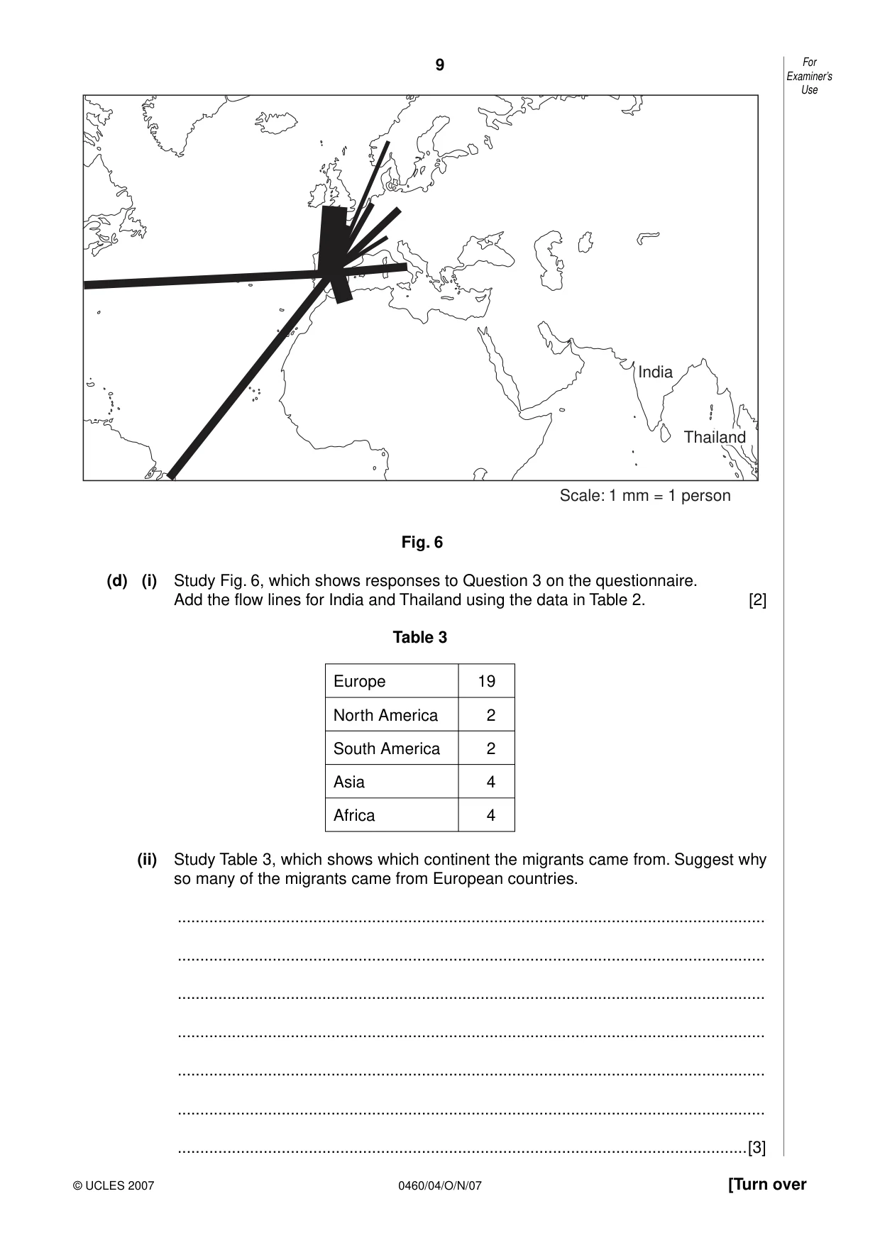 Cambridge IGCSE Geography 0460 2007 Oct/Nov Paper 4 · Variant 1 question paper, page 9 of 12
