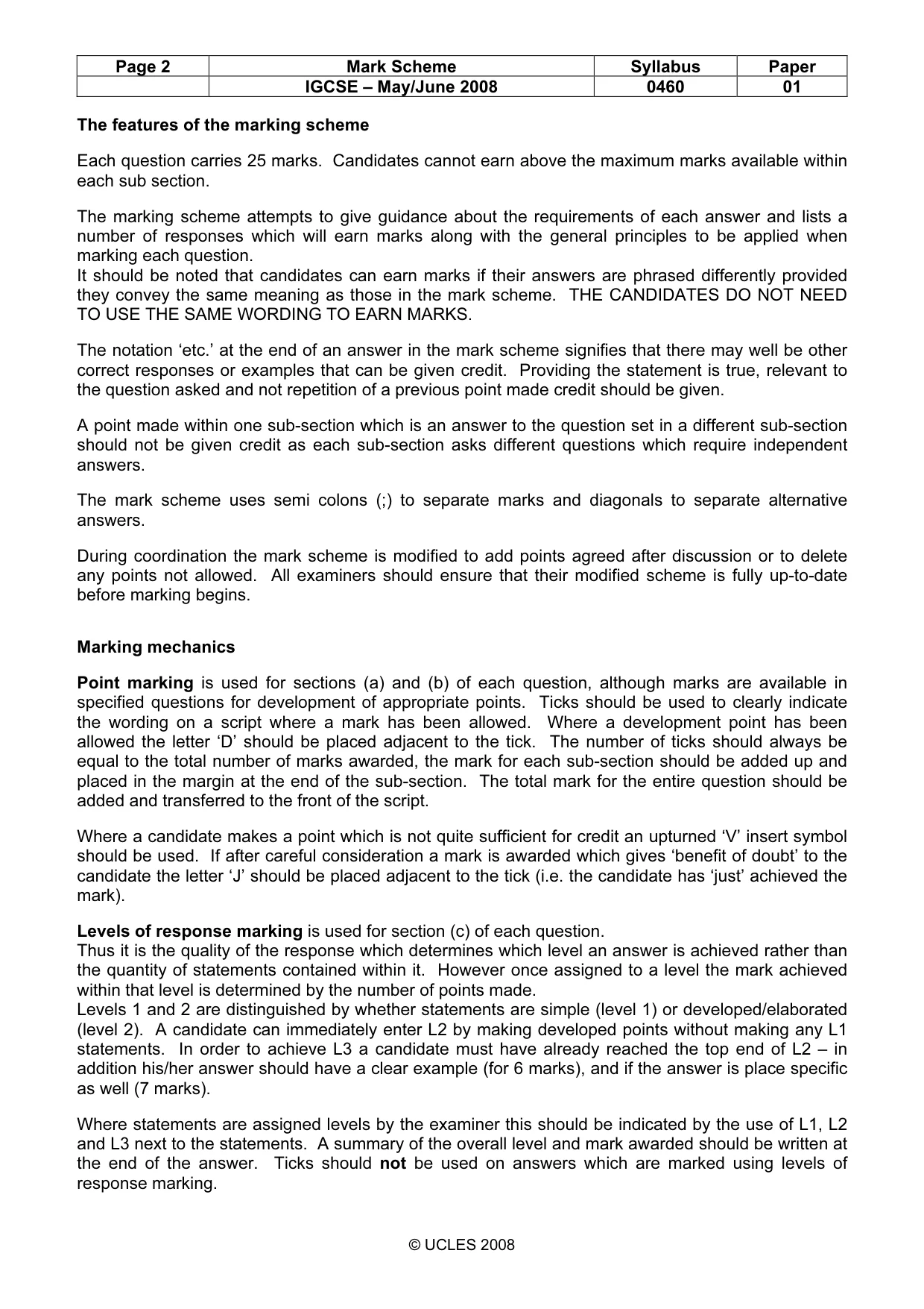 Mark scheme, page 2 of 15