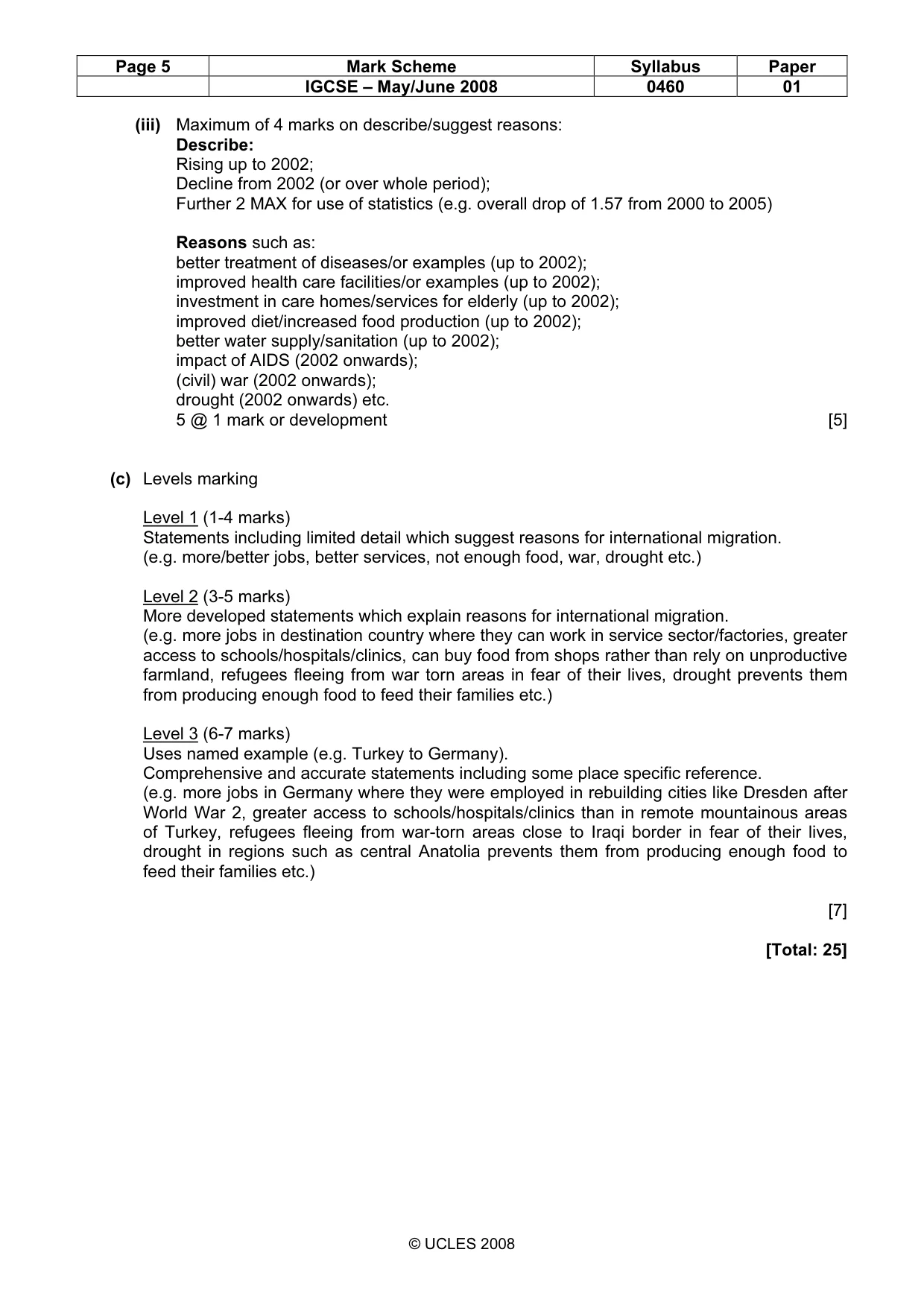 Mark scheme, page 5 of 15