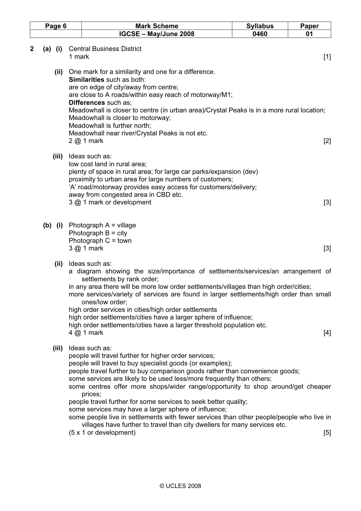 Mark scheme, page 6 of 15