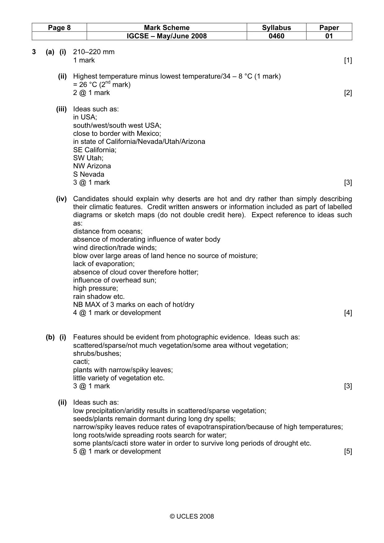 Mark scheme, page 8 of 15