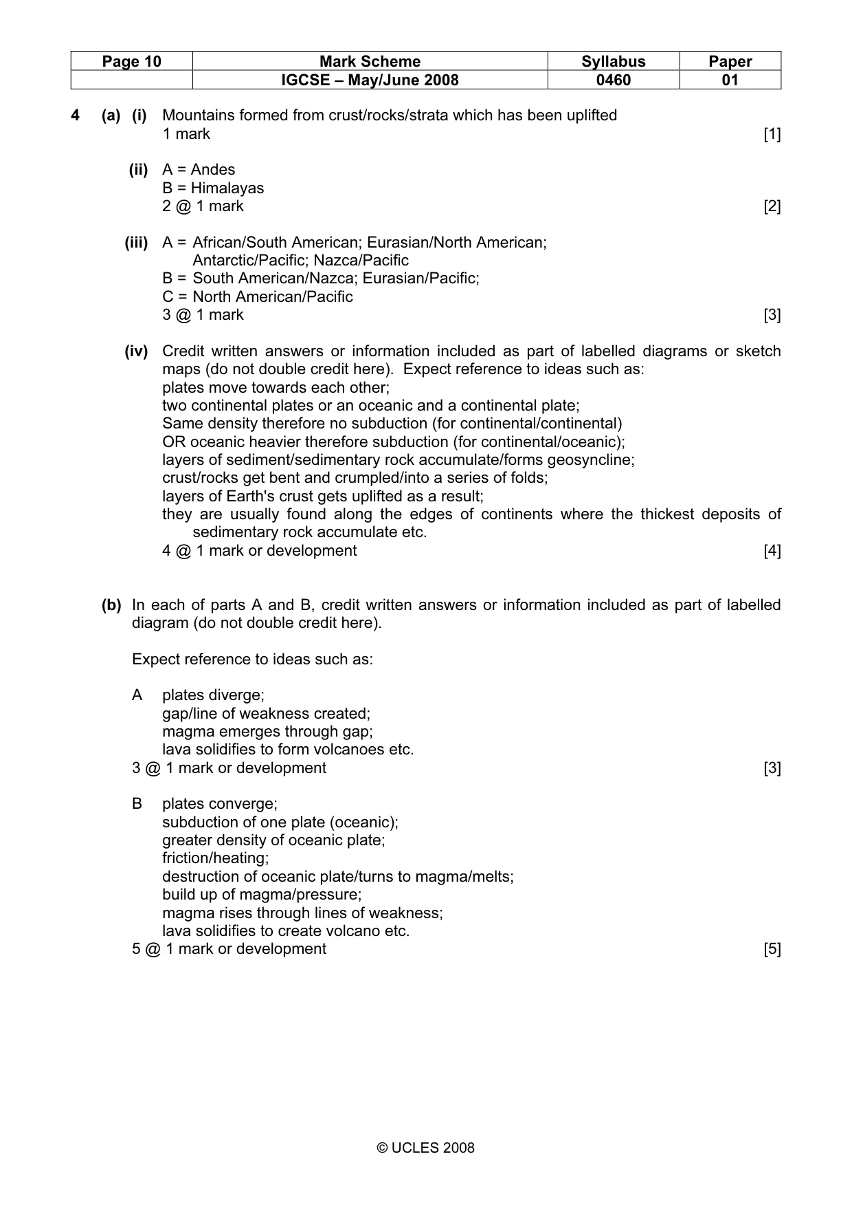 Mark scheme, page 10 of 15