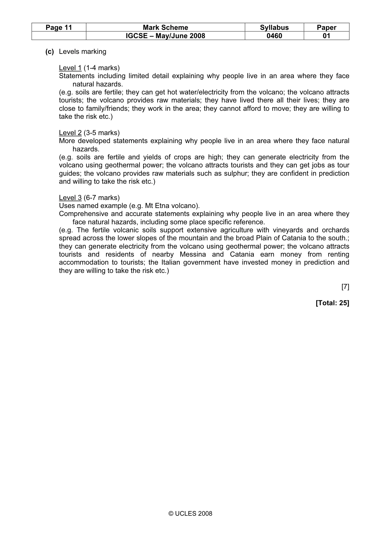 Mark scheme, page 11 of 15
