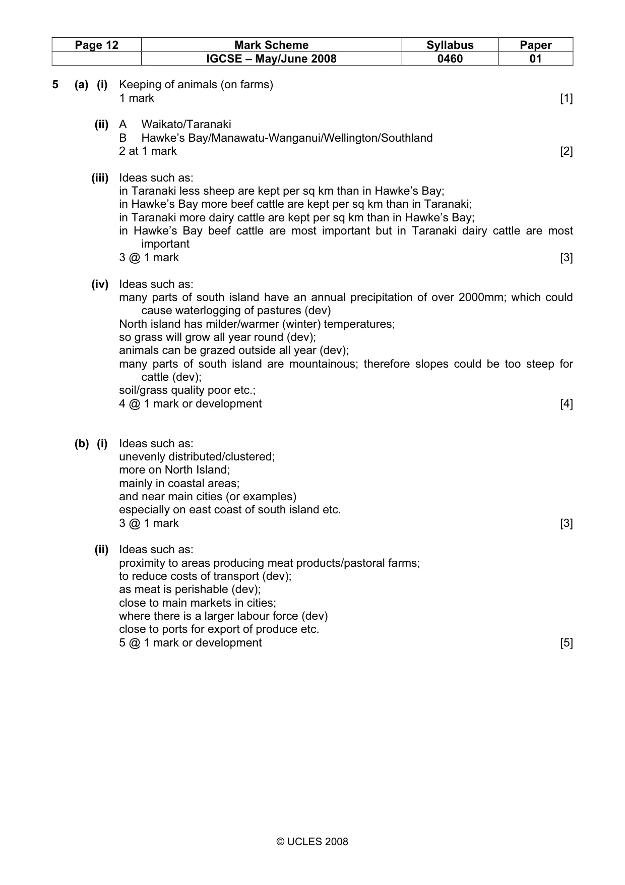 Mark scheme, page 12 of 15