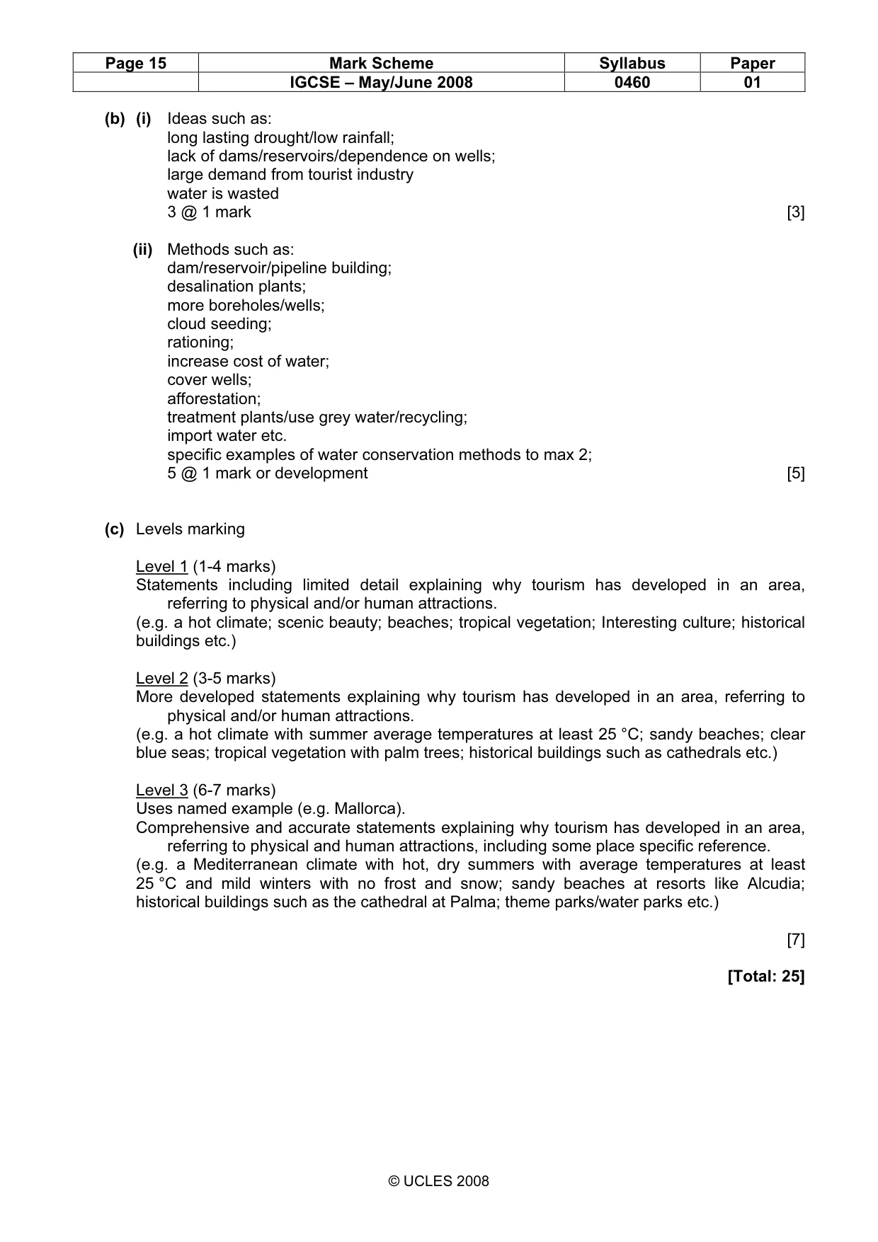 Mark scheme, page 15 of 15