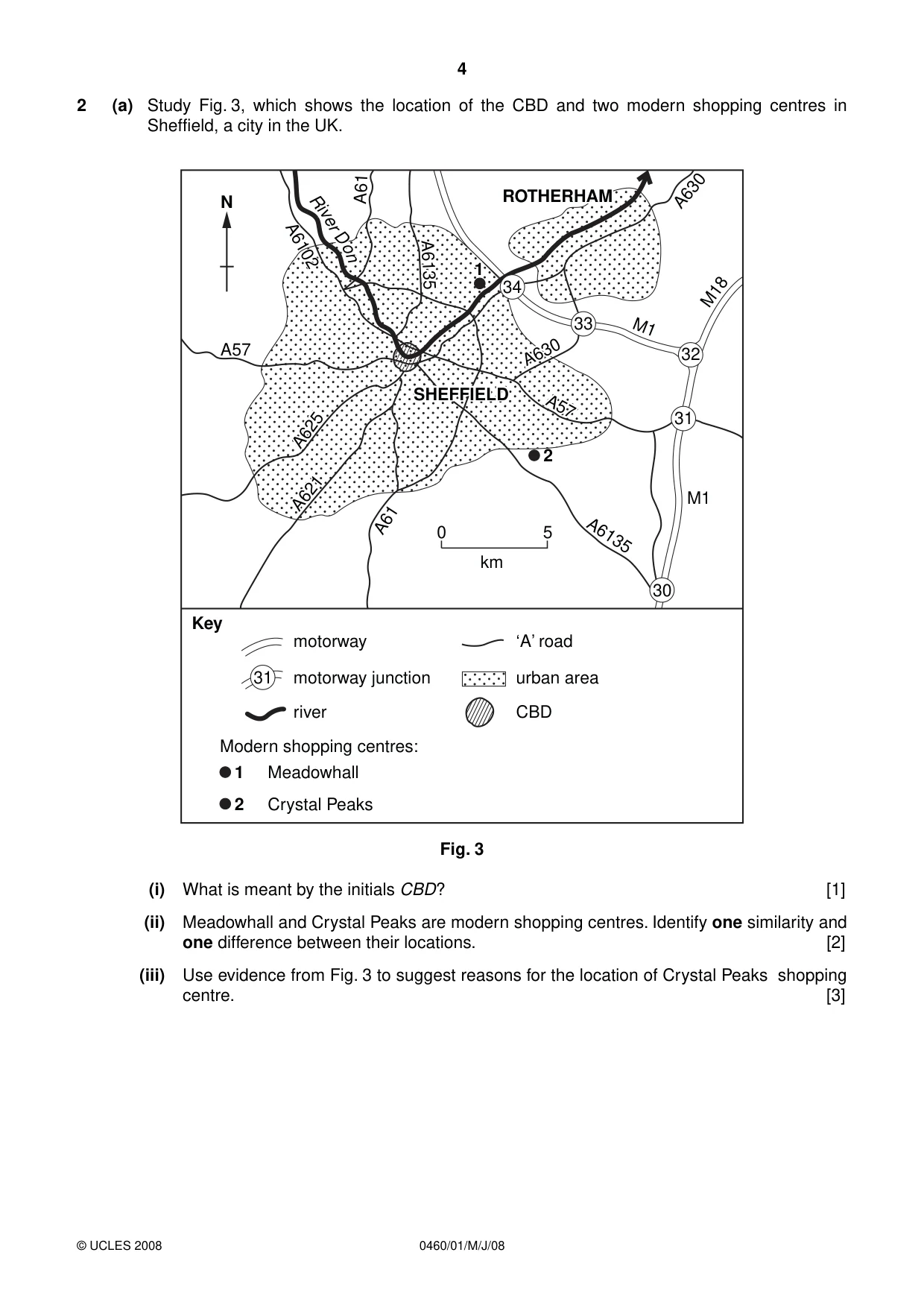 Cambridge IGCSE Geography 0460 2008 May/June Paper 1 · Variant 1 question paper, page 4 of 16