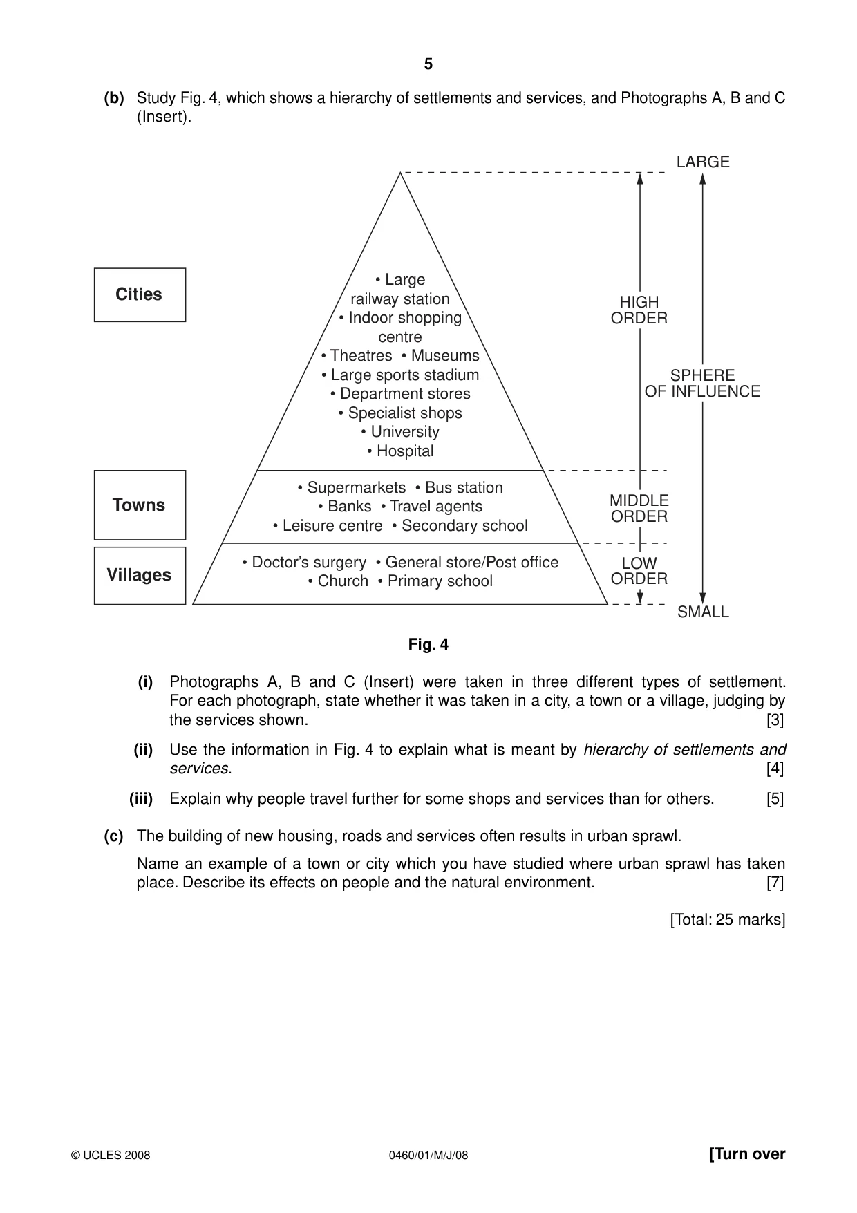 Cambridge IGCSE Geography 0460 2008 May/June Paper 1 · Variant 1 question paper, page 5 of 16