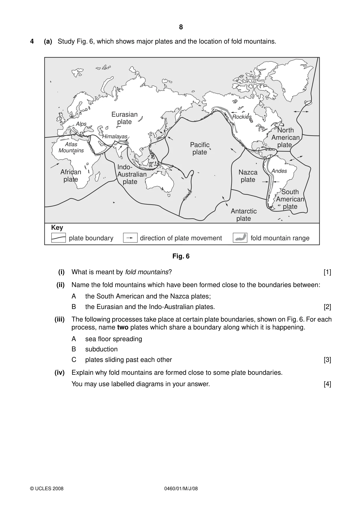 Cambridge IGCSE Geography 0460 2008 May/June Paper 1 · Variant 1 question paper, page 8 of 16