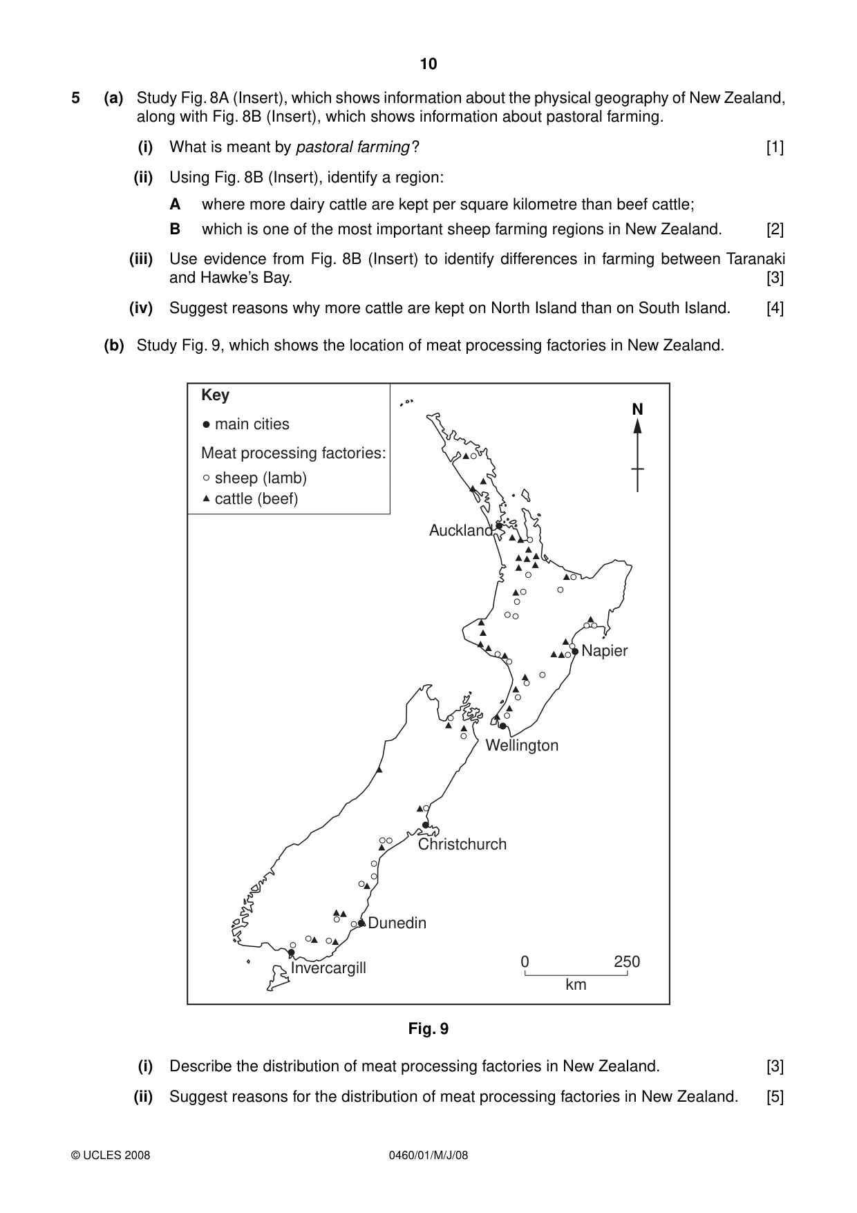 Cambridge IGCSE Geography 0460 2008 May/June Paper 1 · Variant 1 question paper, page 10 of 16