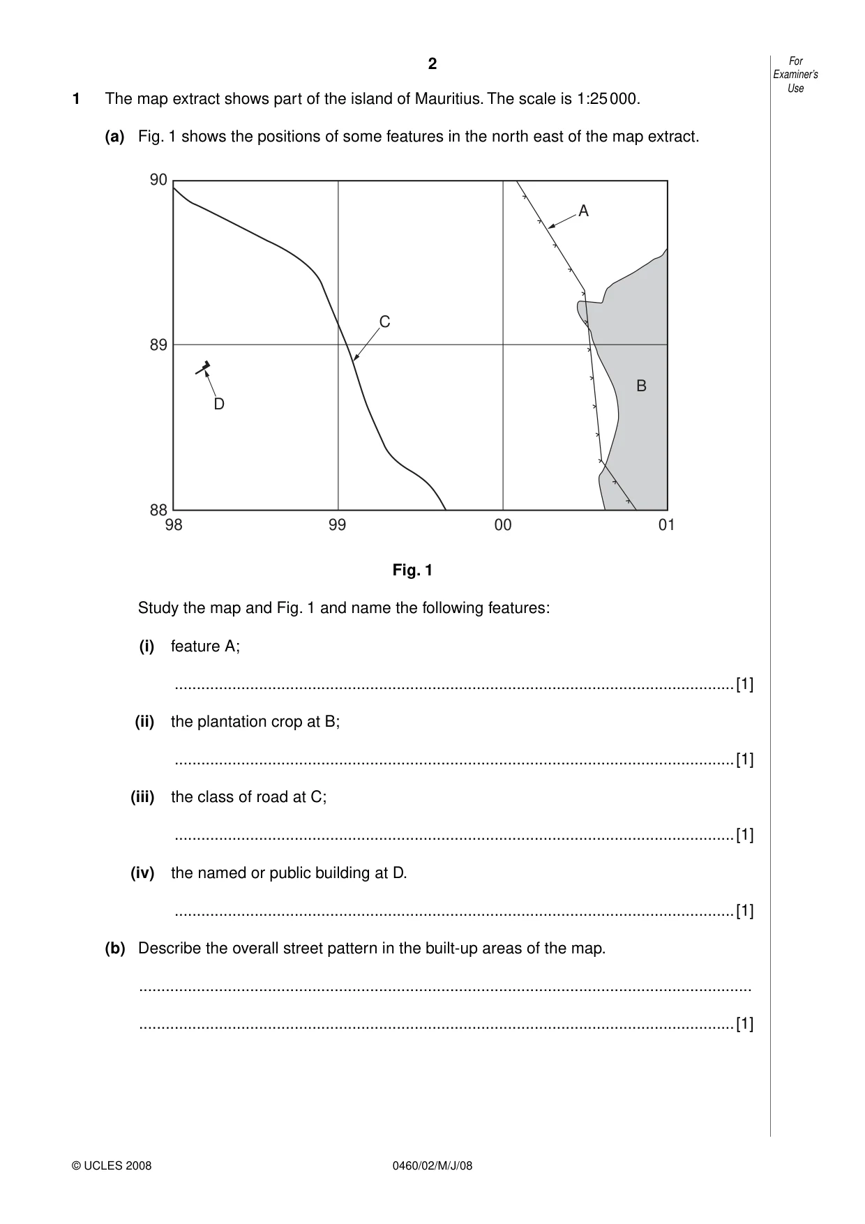 Cambridge IGCSE Geography 0460 2008 May/June Paper 2 · Variant 1 question paper, page 2 of 16