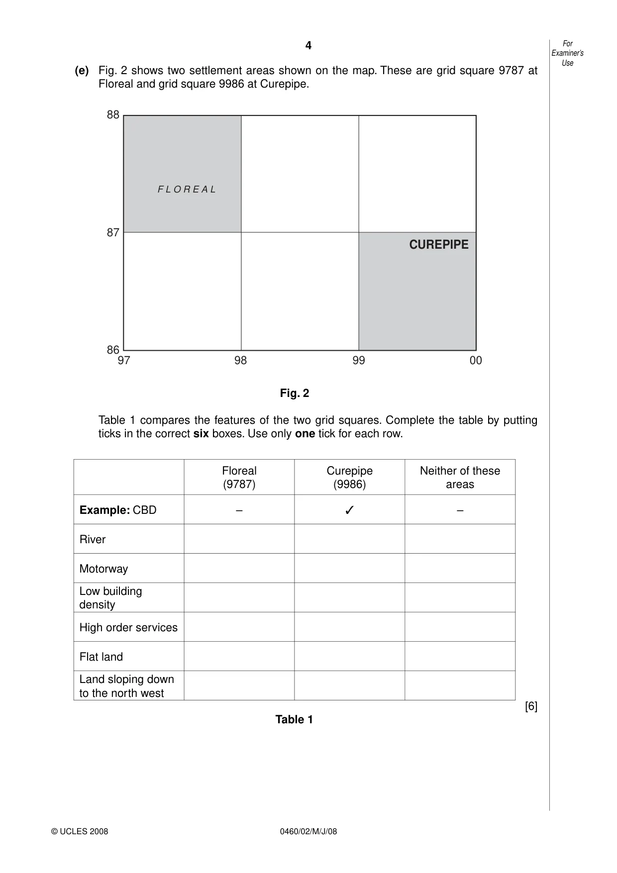 Cambridge IGCSE Geography 0460 2008 May/June Paper 2 · Variant 1 question paper, page 4 of 16