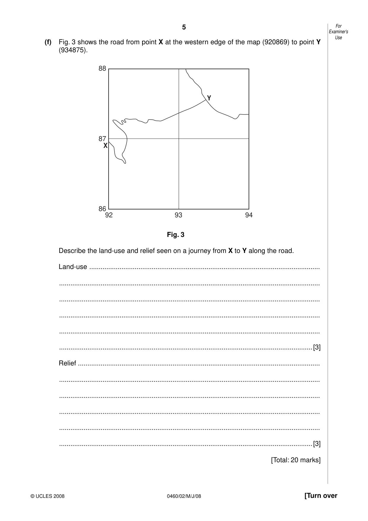 Cambridge IGCSE Geography 0460 2008 May/June Paper 2 · Variant 1 question paper, page 5 of 16