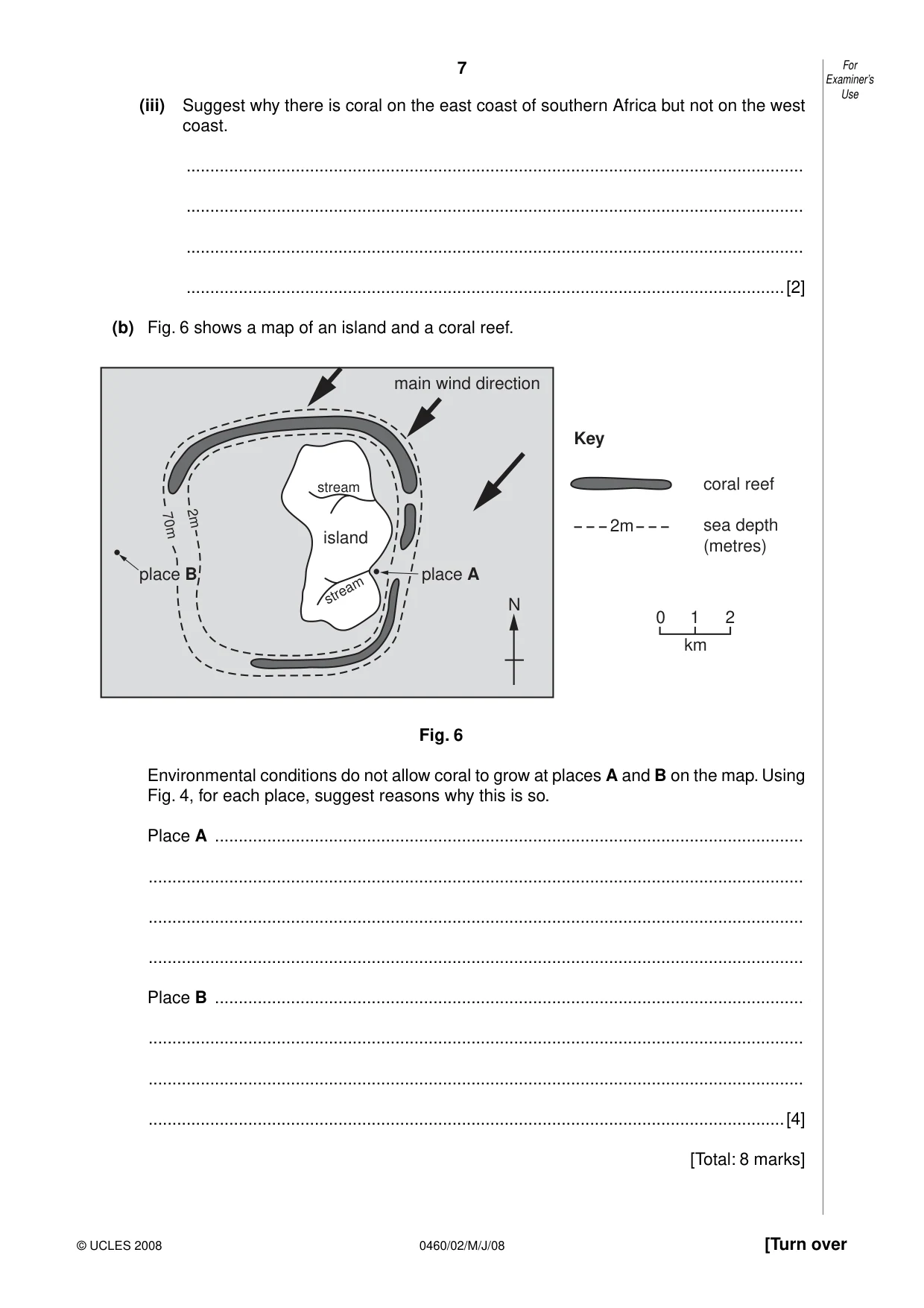 Cambridge IGCSE Geography 0460 2008 May/June Paper 2 · Variant 1 question paper, page 7 of 16