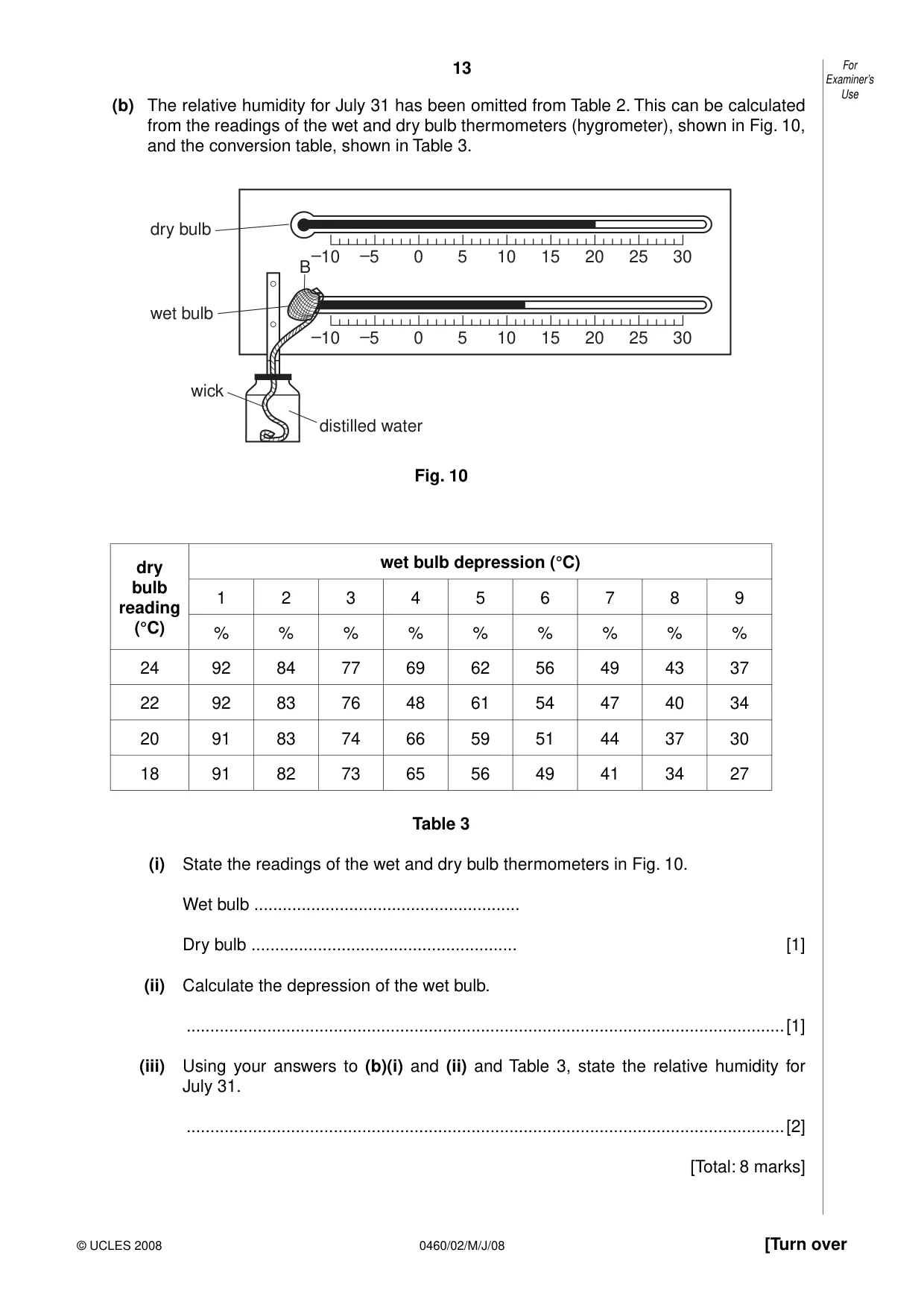 Cambridge IGCSE Geography 0460 2008 May/June Paper 2 · Variant 1 question paper, page 13 of 16