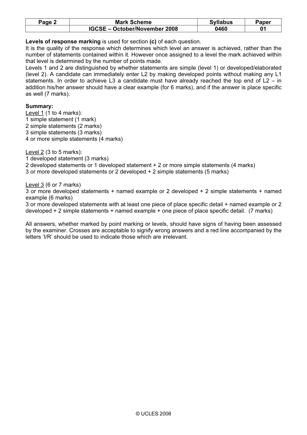 Mark scheme, page 2 of 12